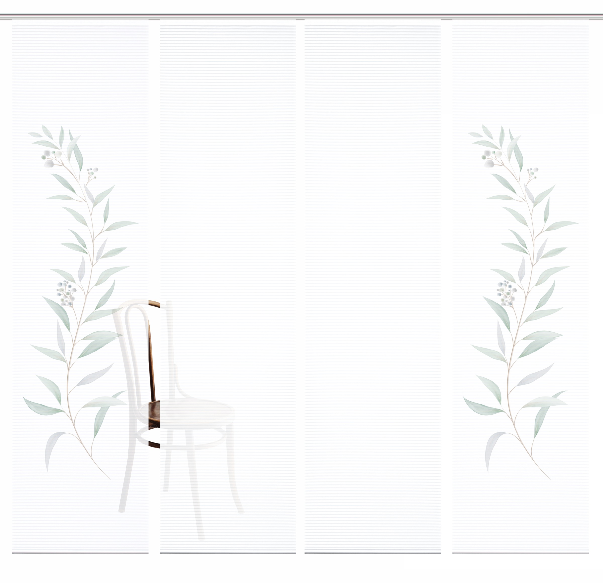 HOME in green Schiebegardine »CELSO« Paneelwagen 4 Stk. tlg. SET DIGITALDRUCK,BAMBUSOPTIK RECYCELT