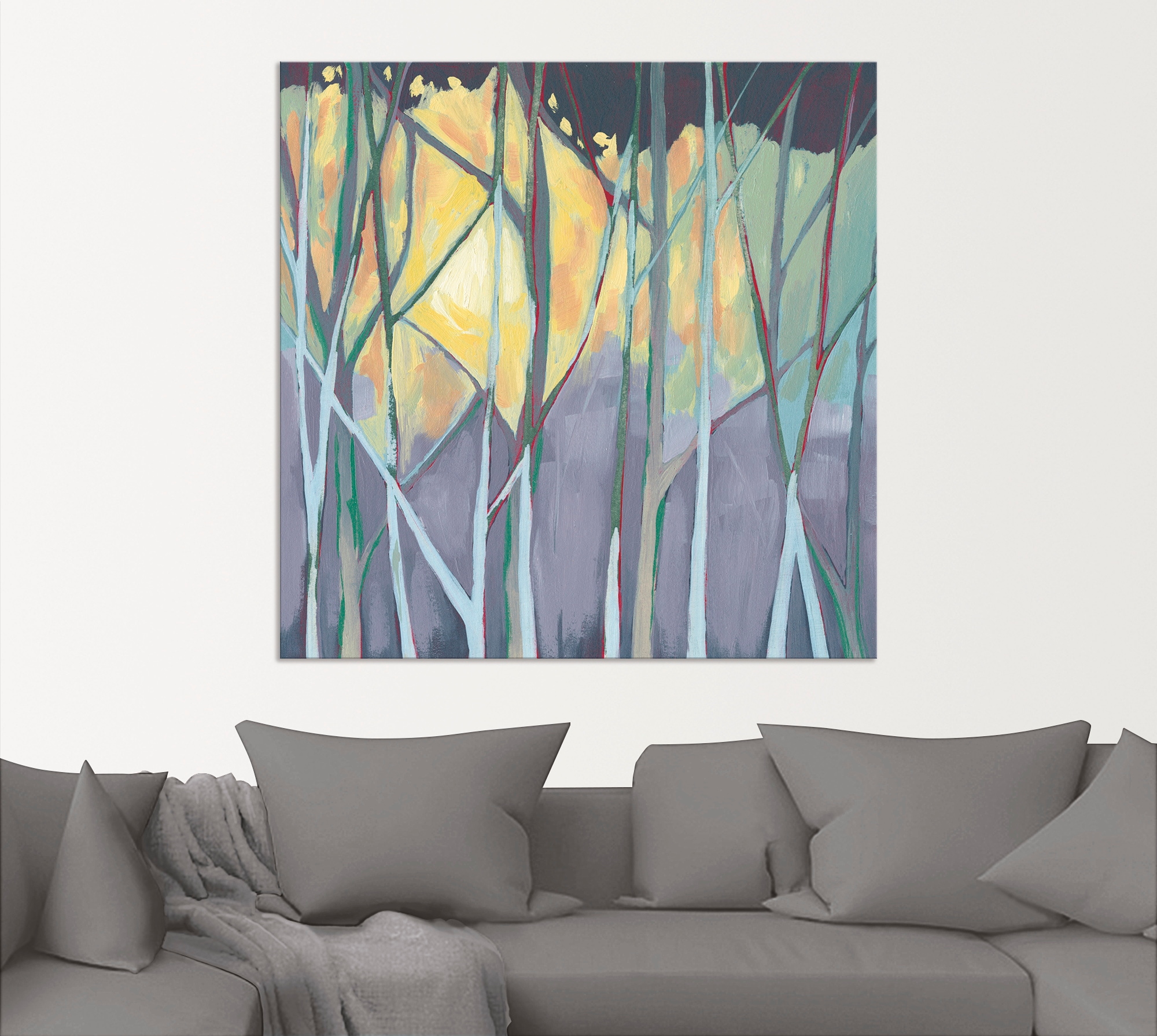Artland Wandbild »Wirre Dämmerung I«, Wald, (1 St.), als Alubild, Leinwandbild, Wandaufkleber oder Poster in versch. Größen