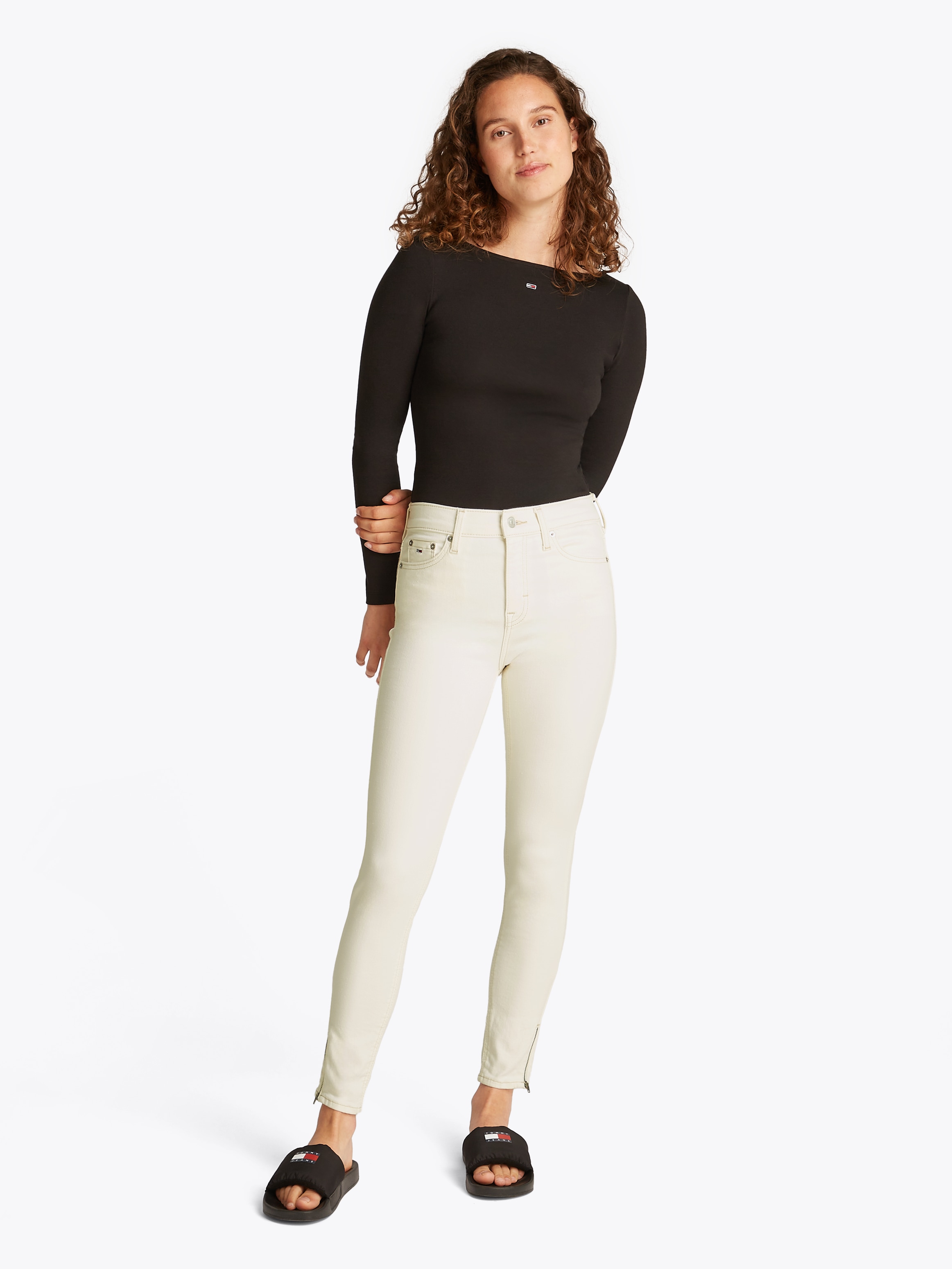Tommy Jeans Skinny-fit-Jeans »Nora Mid Rise Skinny Ankle Zip«, in knöchelfreier Länge, mit Reißverschluss