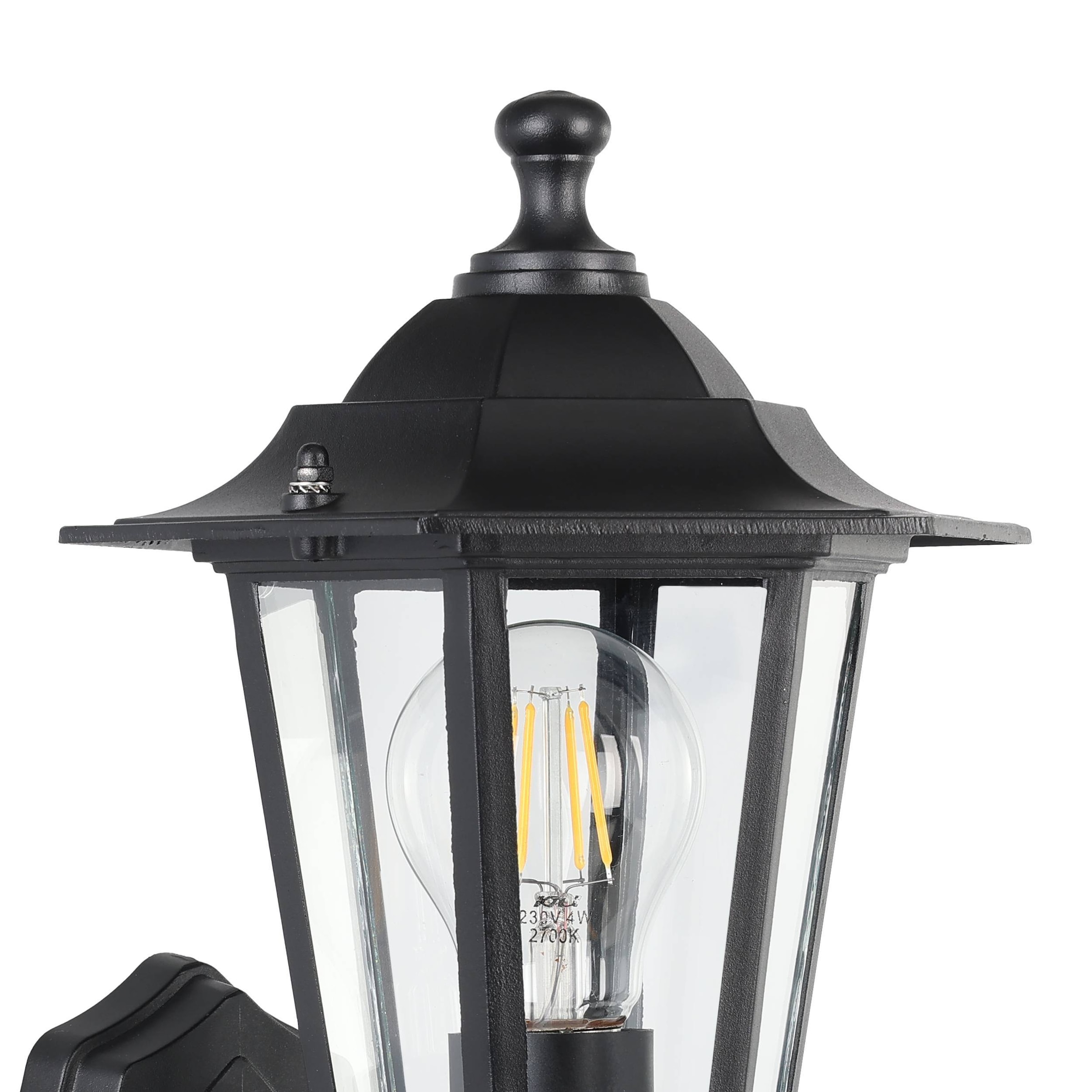 EGLO Wandleuchte »Laterna 4 Außen-Wandlampe, Außenleuchte, Aluguss und Glas, E27, IP44« E27 1 Stk. Wand-/Deckenleuchte - L16,5 x H36 x AL21,5 cm - schwarz - 1X60W exkl.