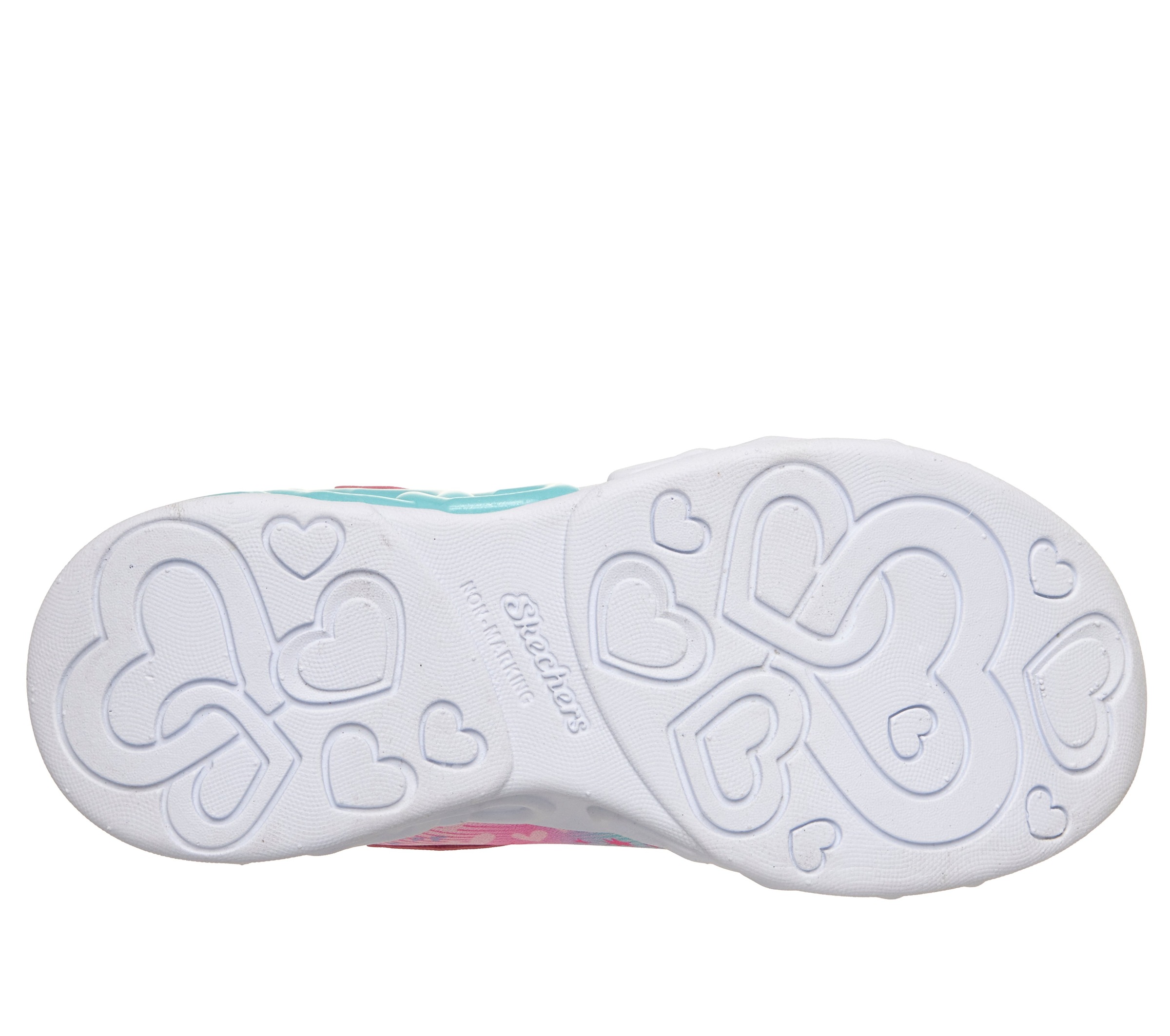 Skechers Sneaker »INFINITE HEART LIGHTS«  Klettschuh mit Blinkfunktion, Größenschablone zum Download