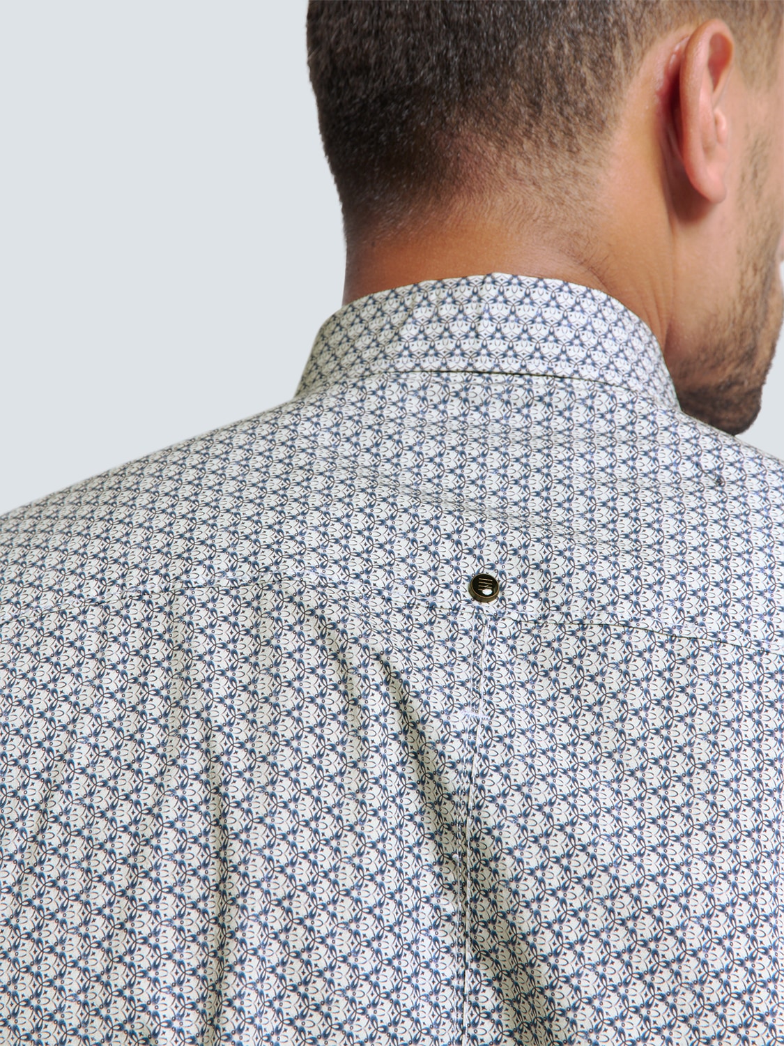 NO EXCESS Langarmhemd »No Excess Bedrucktes Stretch-Hemd«