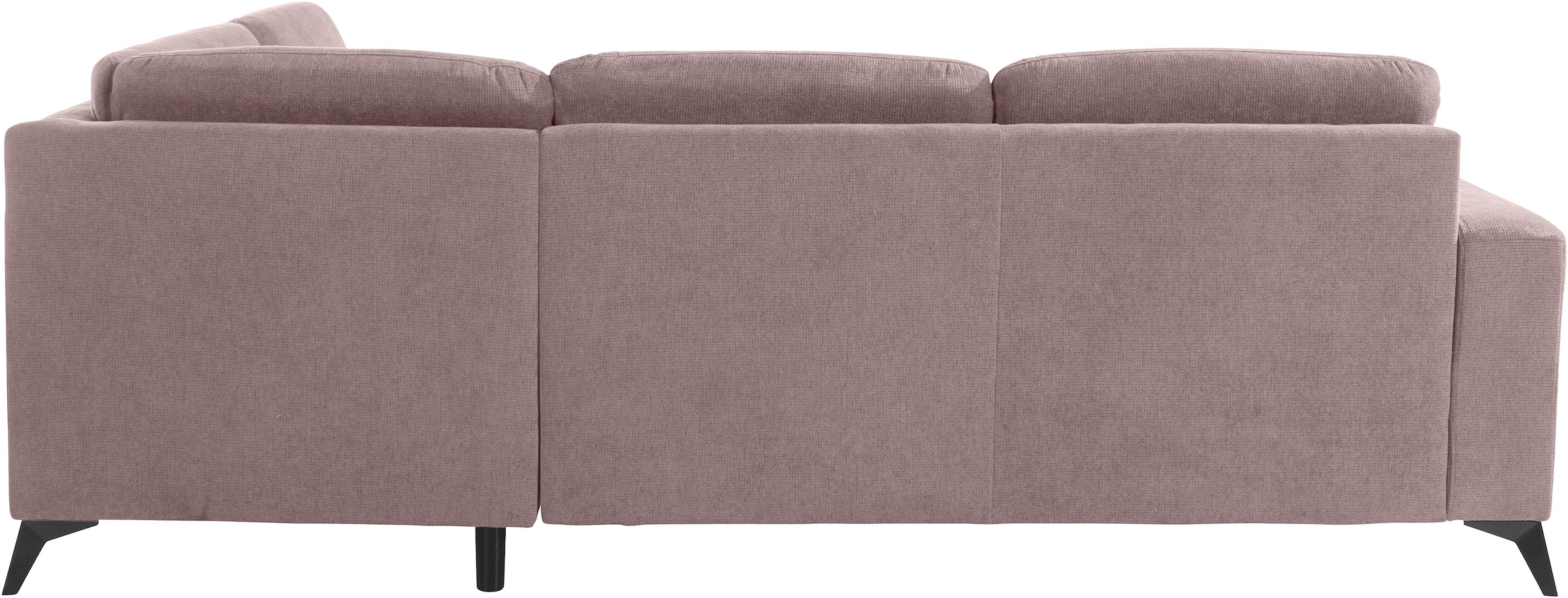Places of Style Ecksofa »Lolland L-Form«, Wahlweise mit Bettfunktion und Stauraum, auch mit abwischbarem Bezug
