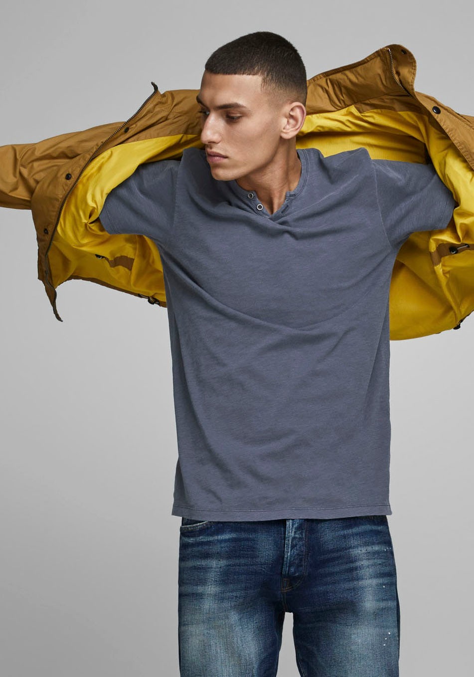 Jack & Jones T-Shirt »SPLIT NECK TEE«