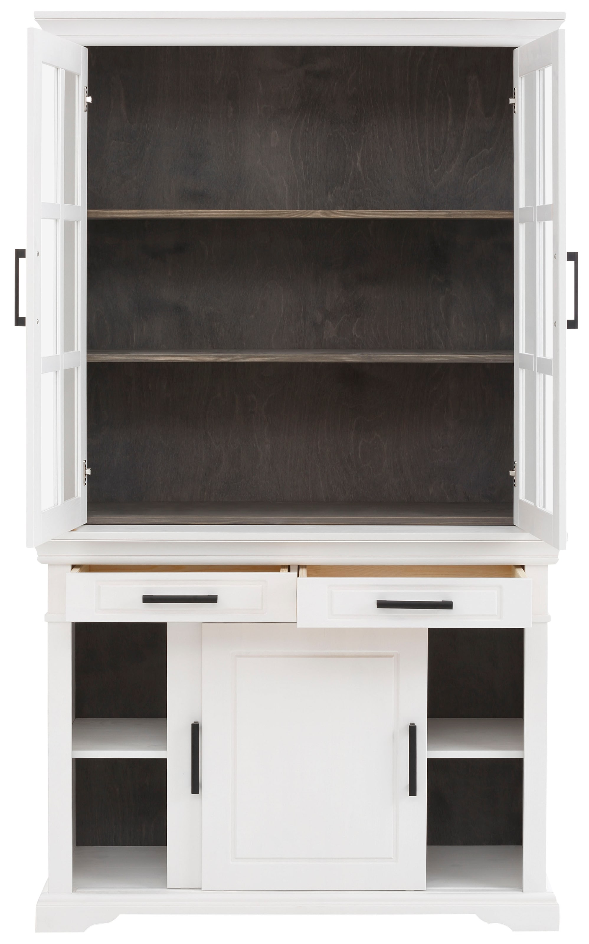 Home affaire Vitrine »Anabel«, aus massiver Kiefer, Breite 110 cm, Höhe 190 cm