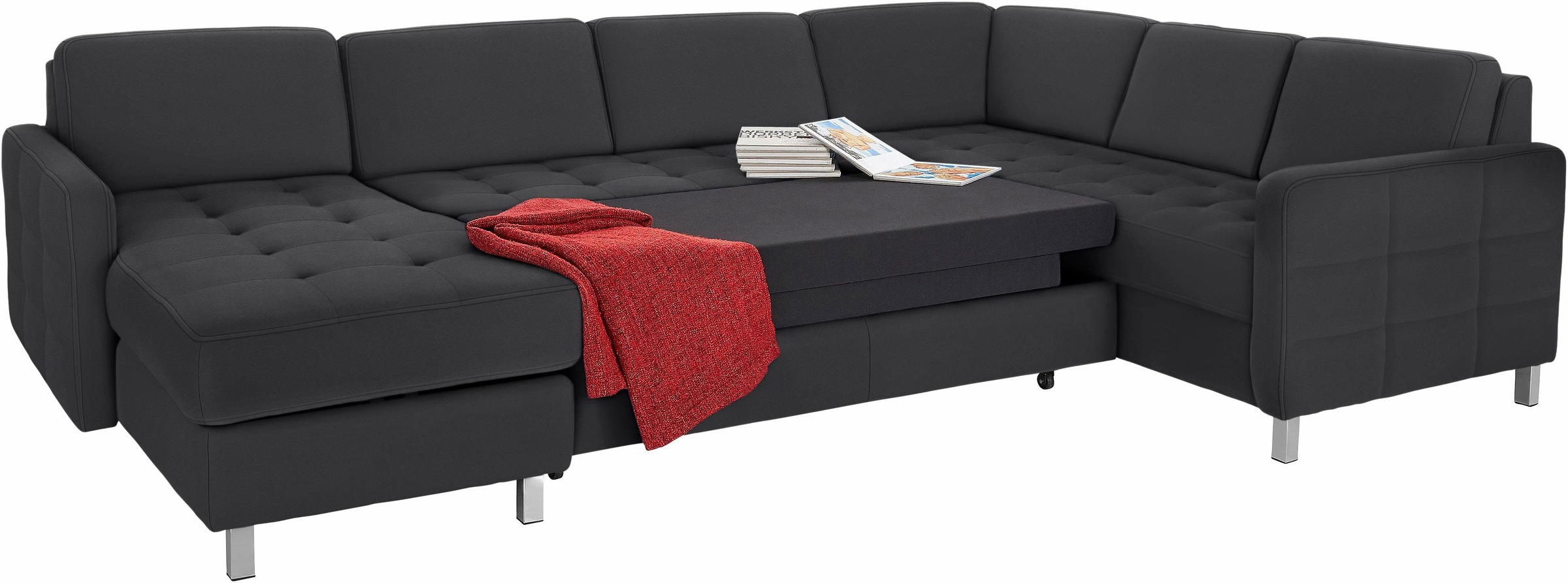 sit&more Wohnlandschaft Pablo U-Form, wahlweise mit Bettfunktion und Bettkasten