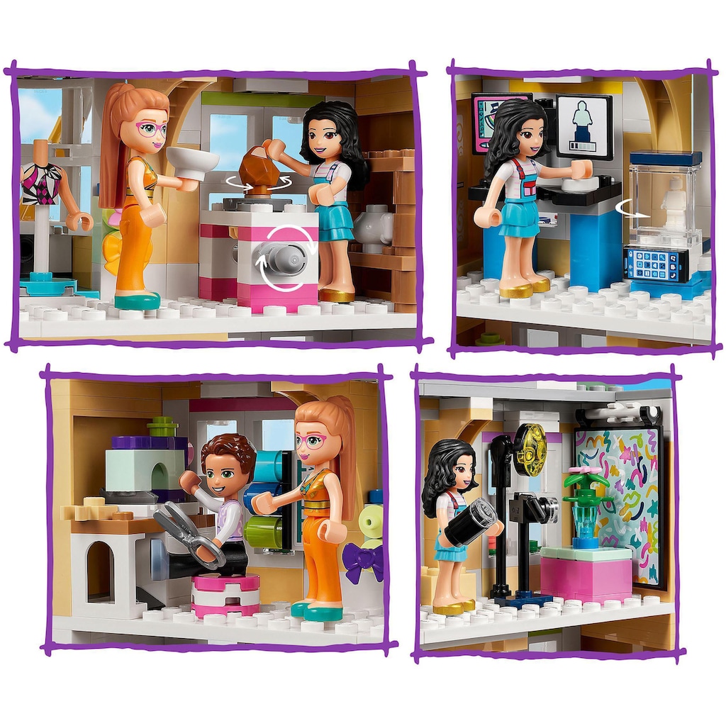 LEGO® Konstruktionsspielsteine »Emmas Kunstschule (41711), LEGO® Friends«, (844 St.), Made in Europe