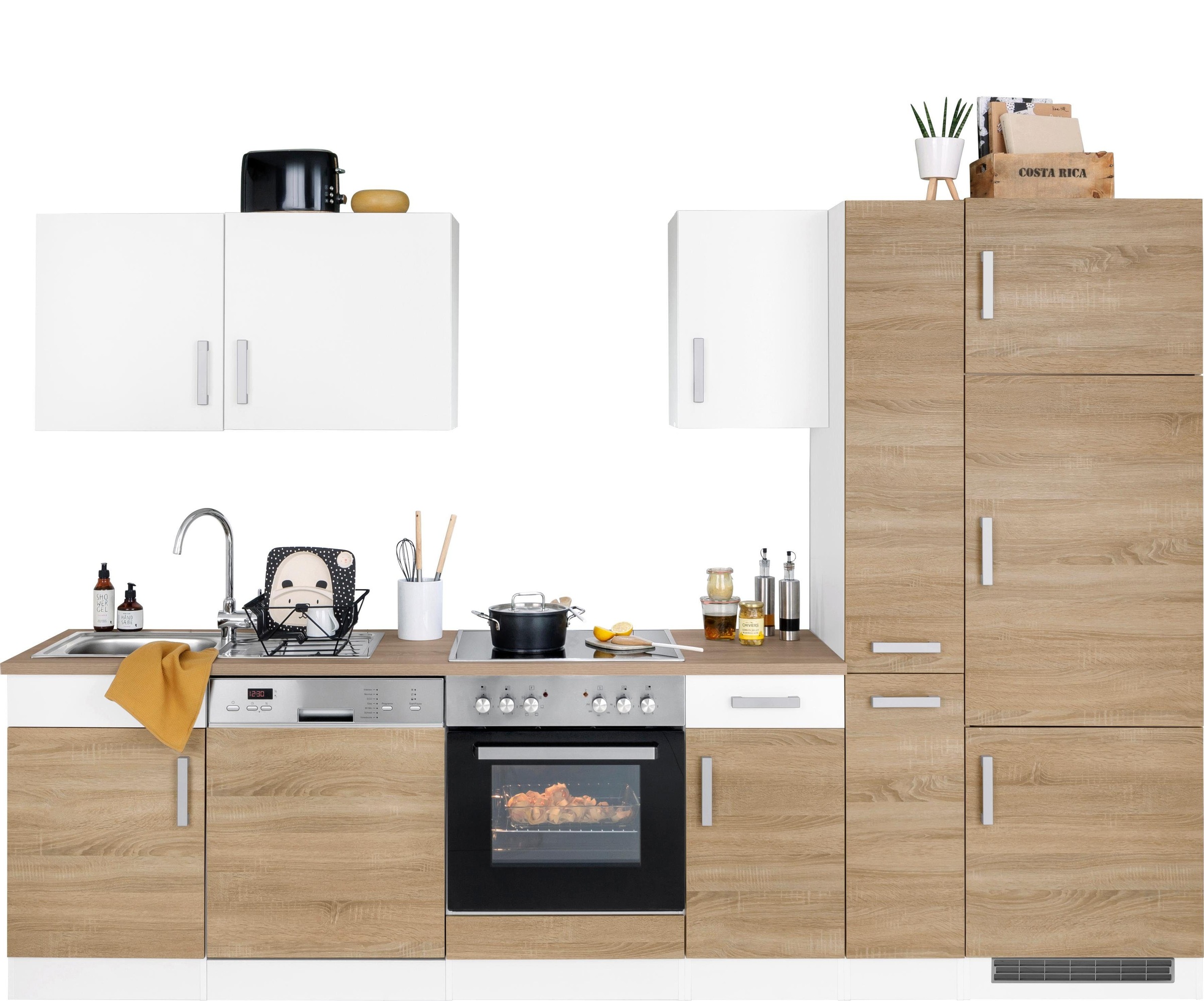 HELD MÖBEL Küchenzeile »Gera«, mit E-Geräten, Breite 300 cm auf Raten  kaufen | Küchenzeilen ohne Geräte