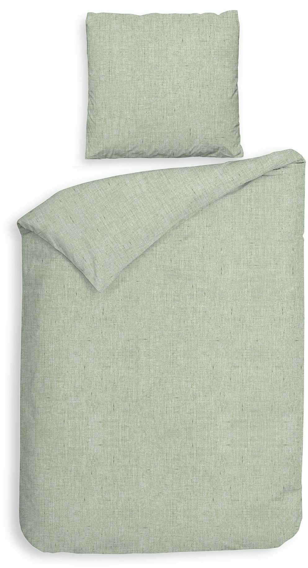 Heckett & Lane Bettwäsche »Franela« 2 Stk. tlg. Uni Design, hochwertiges Fl günstig online kaufen