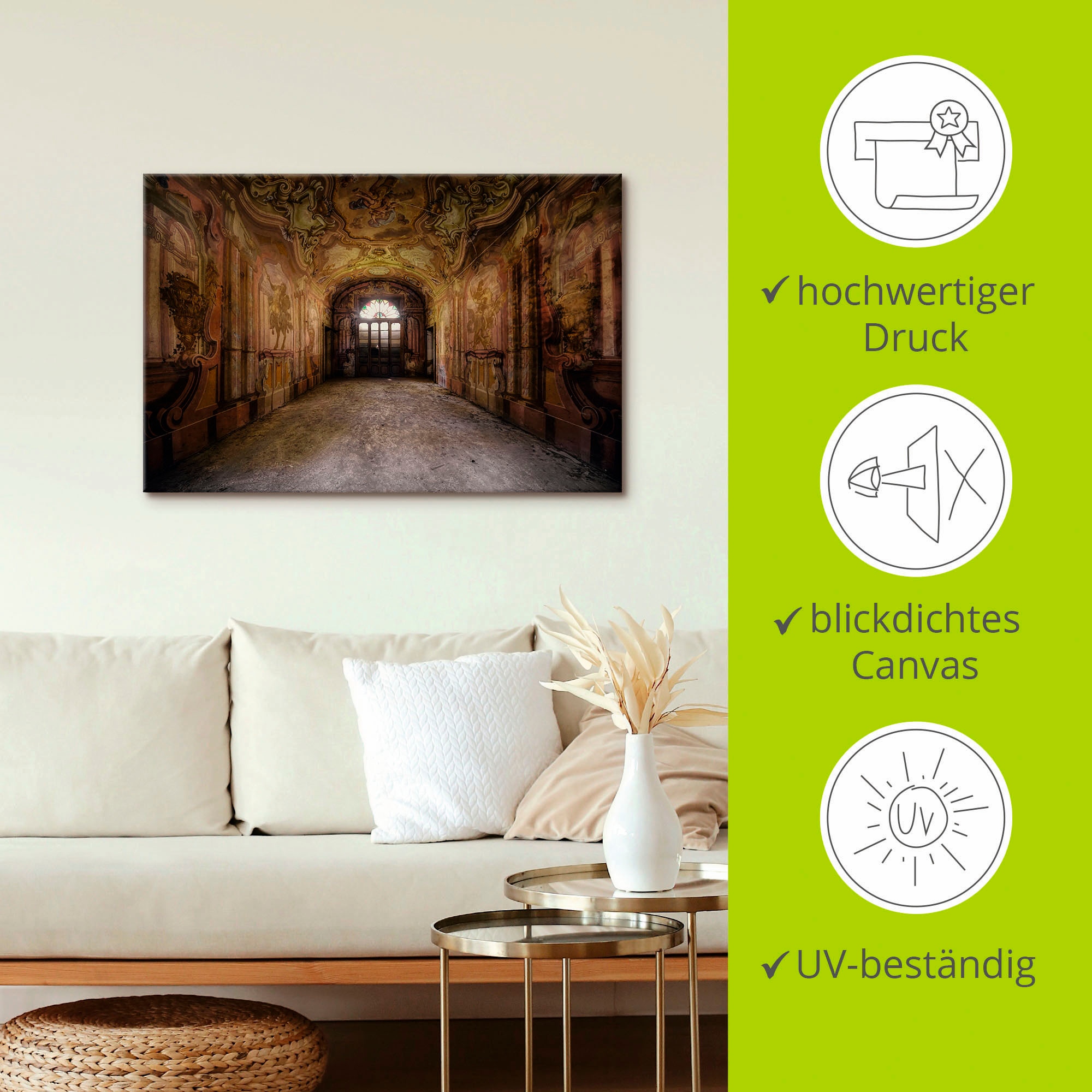 Artland Wandbild »Lost Place - Villa - verlassene Orte«, Gebäude, (1 St.), als Alubild, Outdoorbild, Leinwandbild in verschied. Größen