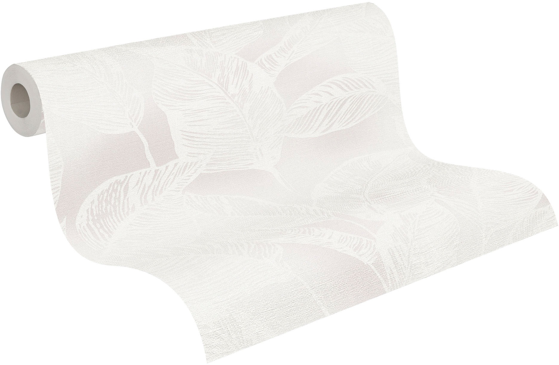 A.S. Création Vliestapete »Natural Living Pflanzen«, matt-gemustert-neutral, Tapete Blätter Vlies Vlies Wand Tapeten Wohnzimmer Schlafzimmer Küche