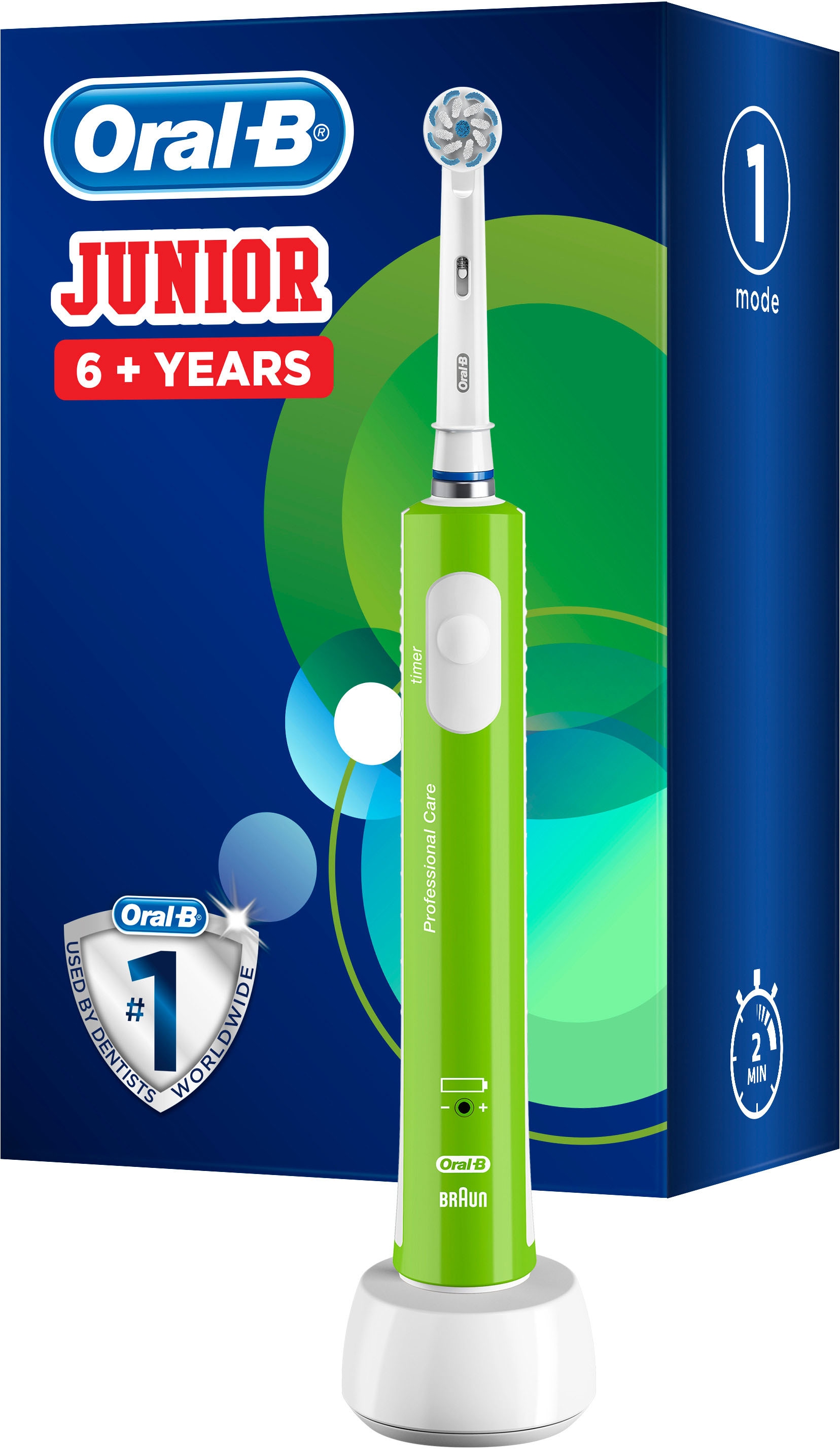 Oral B Elektrische Zahnbürste »Junior Green«, 1 St. Aufsteckbürsten online  bestellen