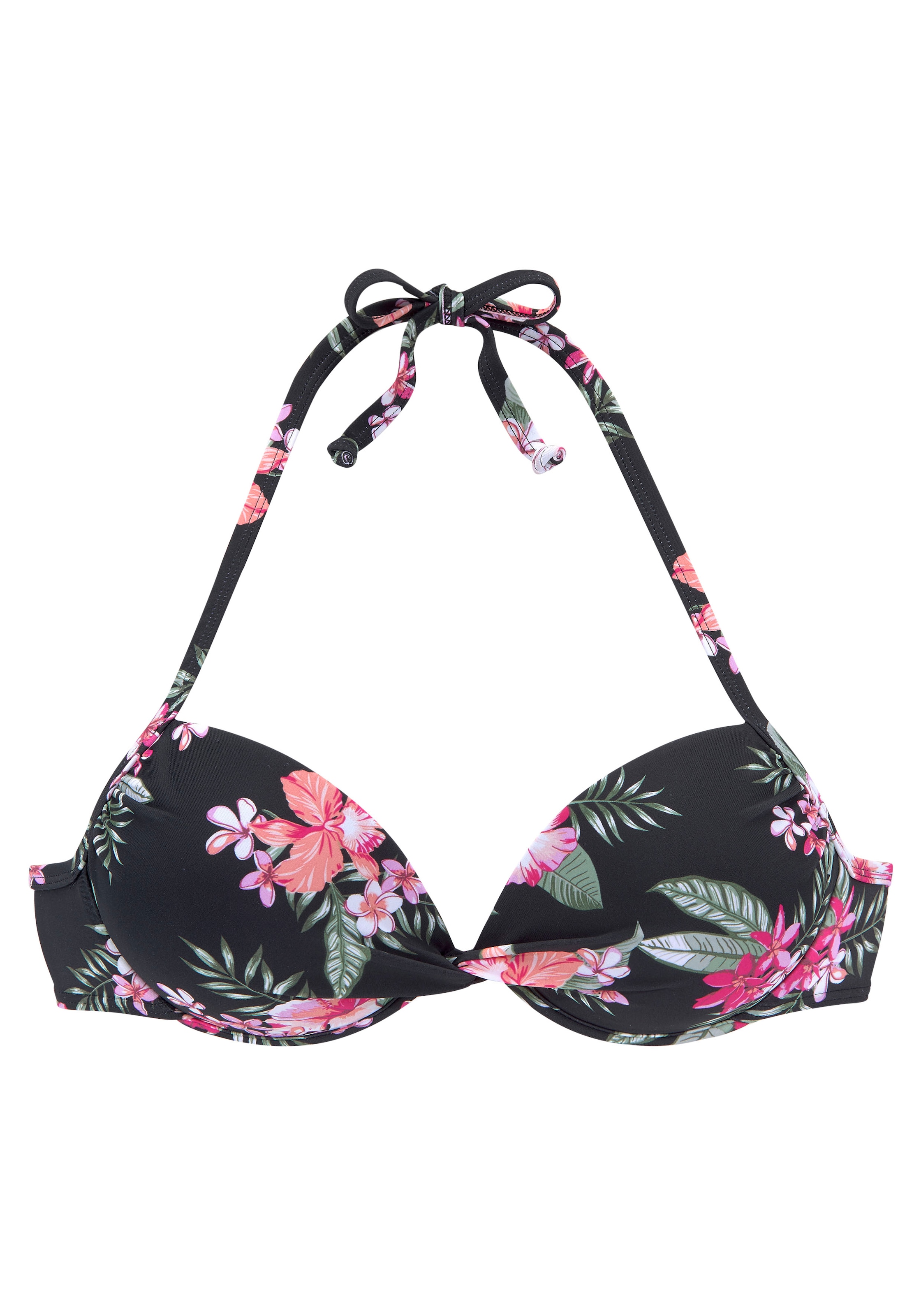 LASCANA Push-Up-Bikini-Top »Santini«, im floralen Design