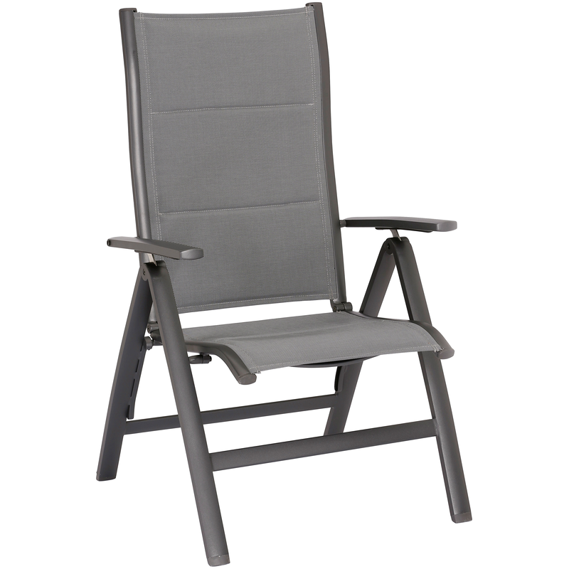 BEST Gartenstuhl »Varese« () 1 Stk.Aluminium, klappbar, verstellbar anthrazit