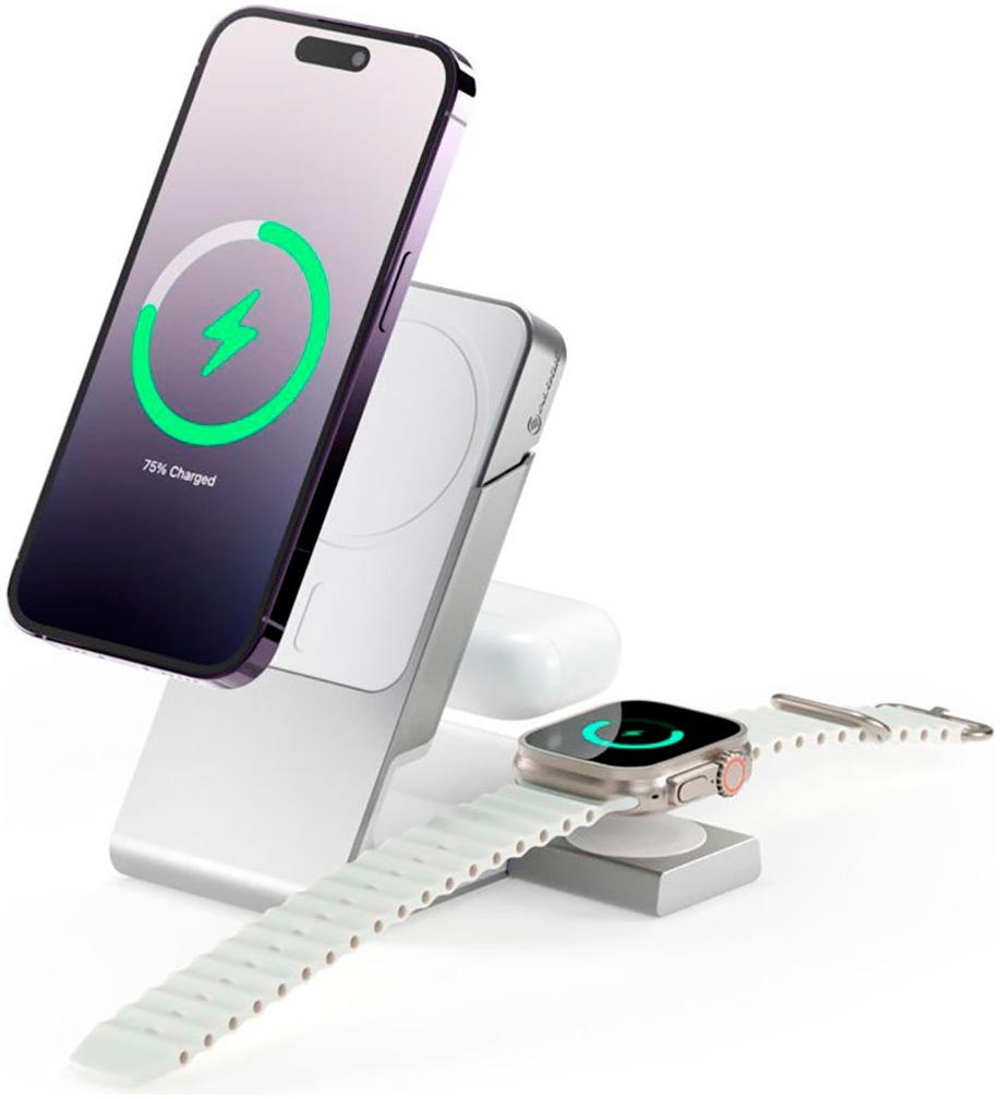 ALOGIC Powerstation »Matrix+ 3-in-1 Magnetic Charger+Power Bank+AW Puk« Matrix+ 3-in-1 Magnetic Charger+Power Bank+AW Puk white