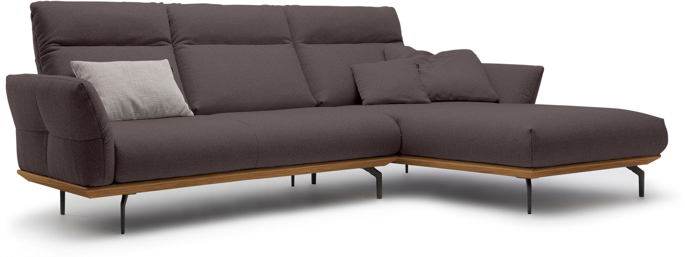 Creation BY ROLF BENZ Ecksofa »CR.460« Sockel in Nussbaum, Winkelfüße in Um günstig online kaufen