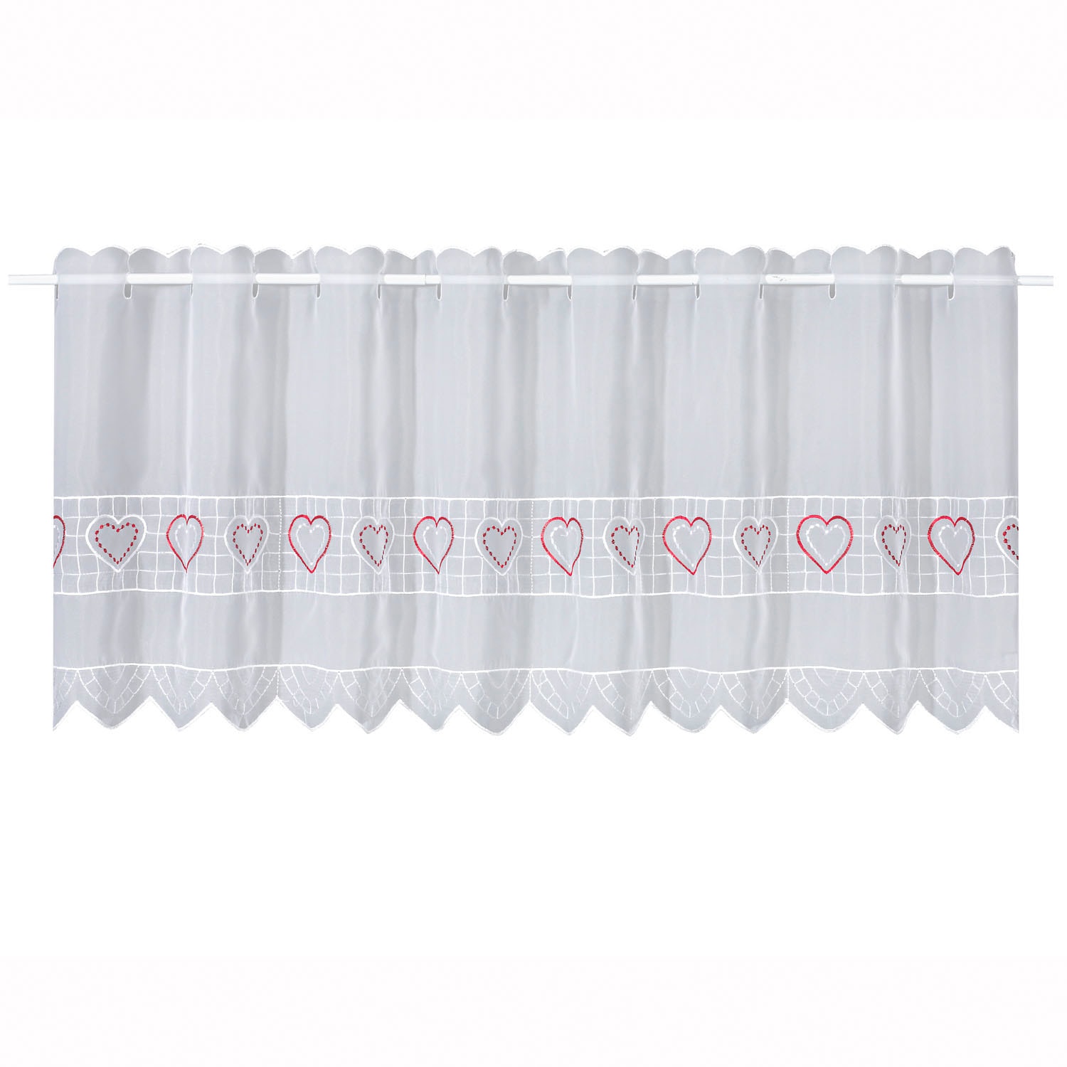 Gerster Scheibengardine »Love«, (1 St.), HxB: 45x150, mit feinem Stickdesig günstig online kaufen