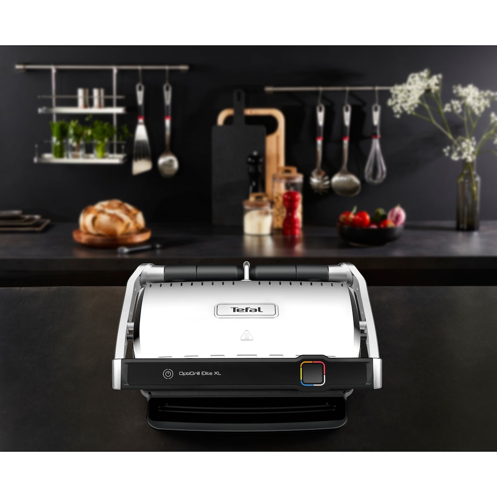 Tefal Kontaktgrill »GC760D Optigrill Elite XL«, 2200 W, Countdown zum perfekten Ergebnis, extra Grillboost für Grillstreifen