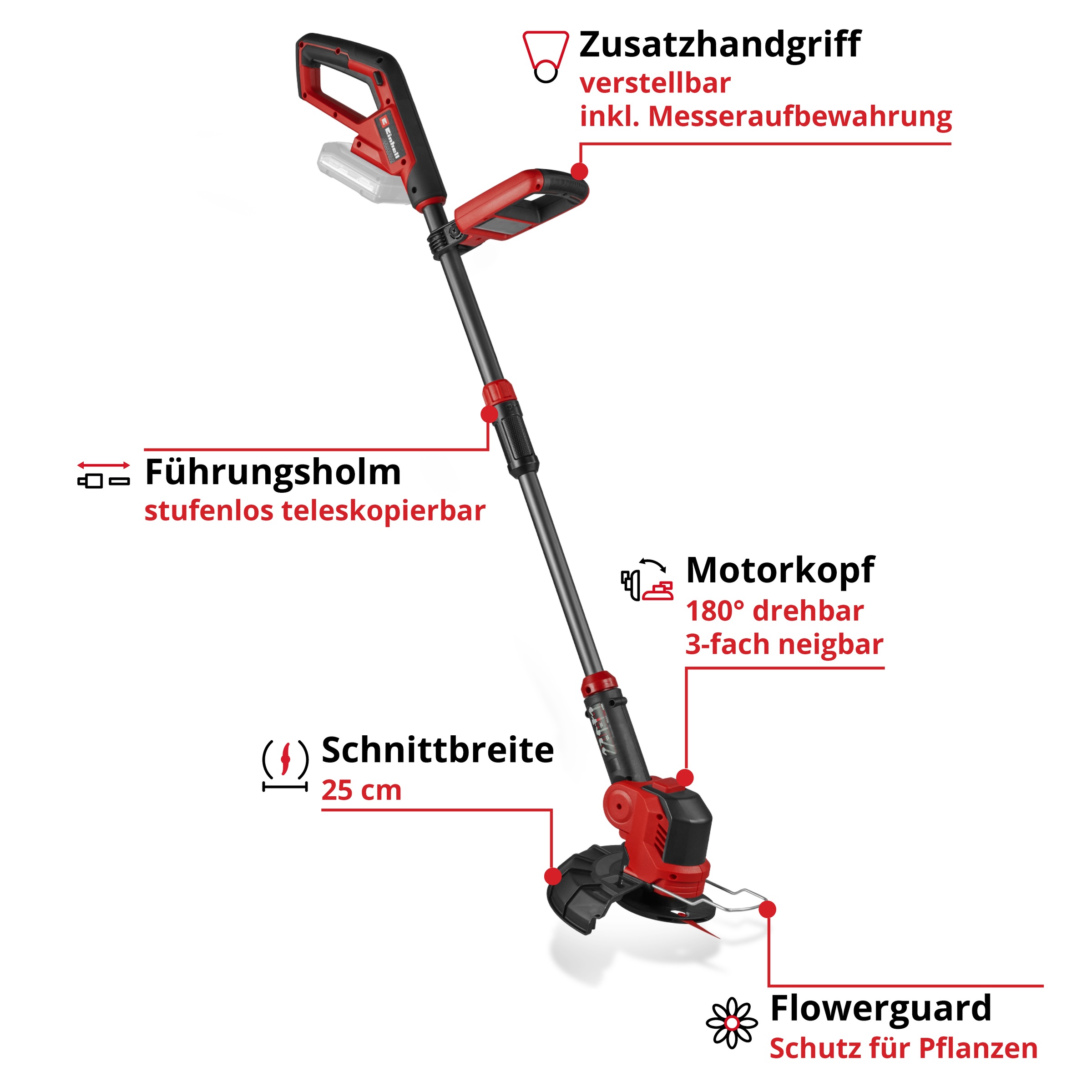 Einhell Akku-Rasentrimmer »»GE-CT 18/25 Li-Solo««, ohne Akku, ohne Ladegerät