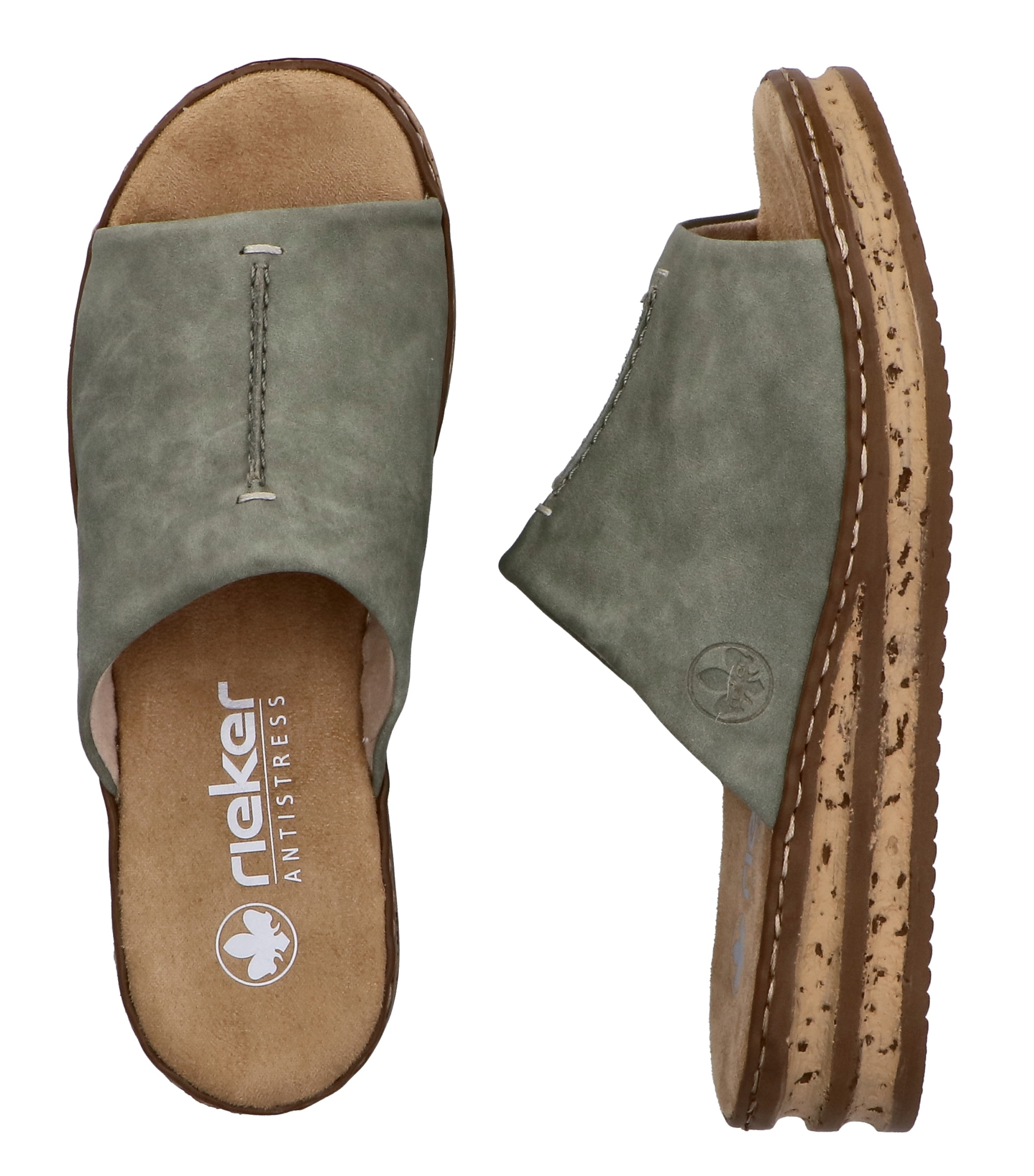 Rieker Pantolette  Keilabsatz, Sommerschuh, modische Keilsohle