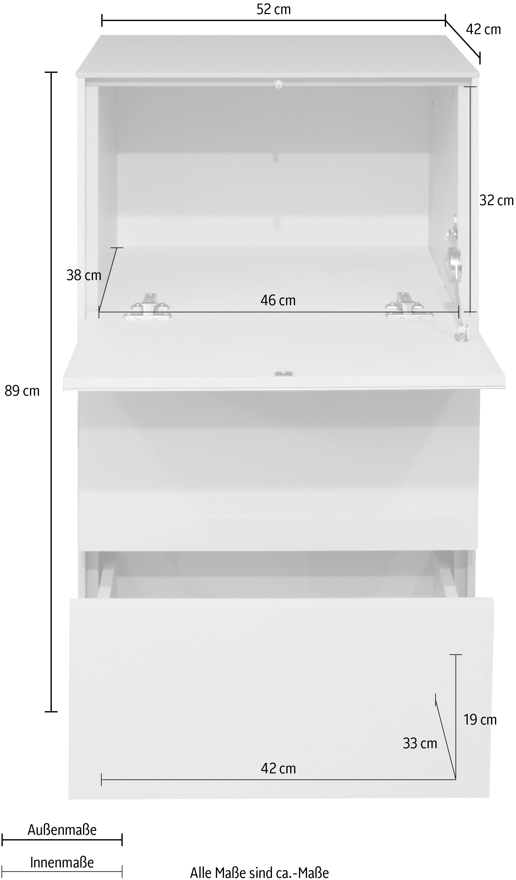 Mäusbacher Kommode »Imola TOPSELLER!« OTTOs Choice,  Kommode mit Glasfront und Glasoberplatte