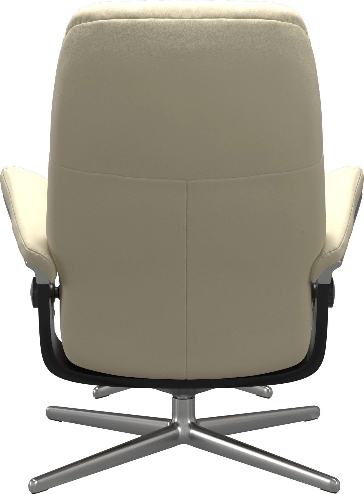 Stressless® Relaxsessel »Consul«, (Set, Relaxsessel mit Hocker), mit Hocker, mit Cross Base, Größe S, M & L, Holzakzent Schwarz