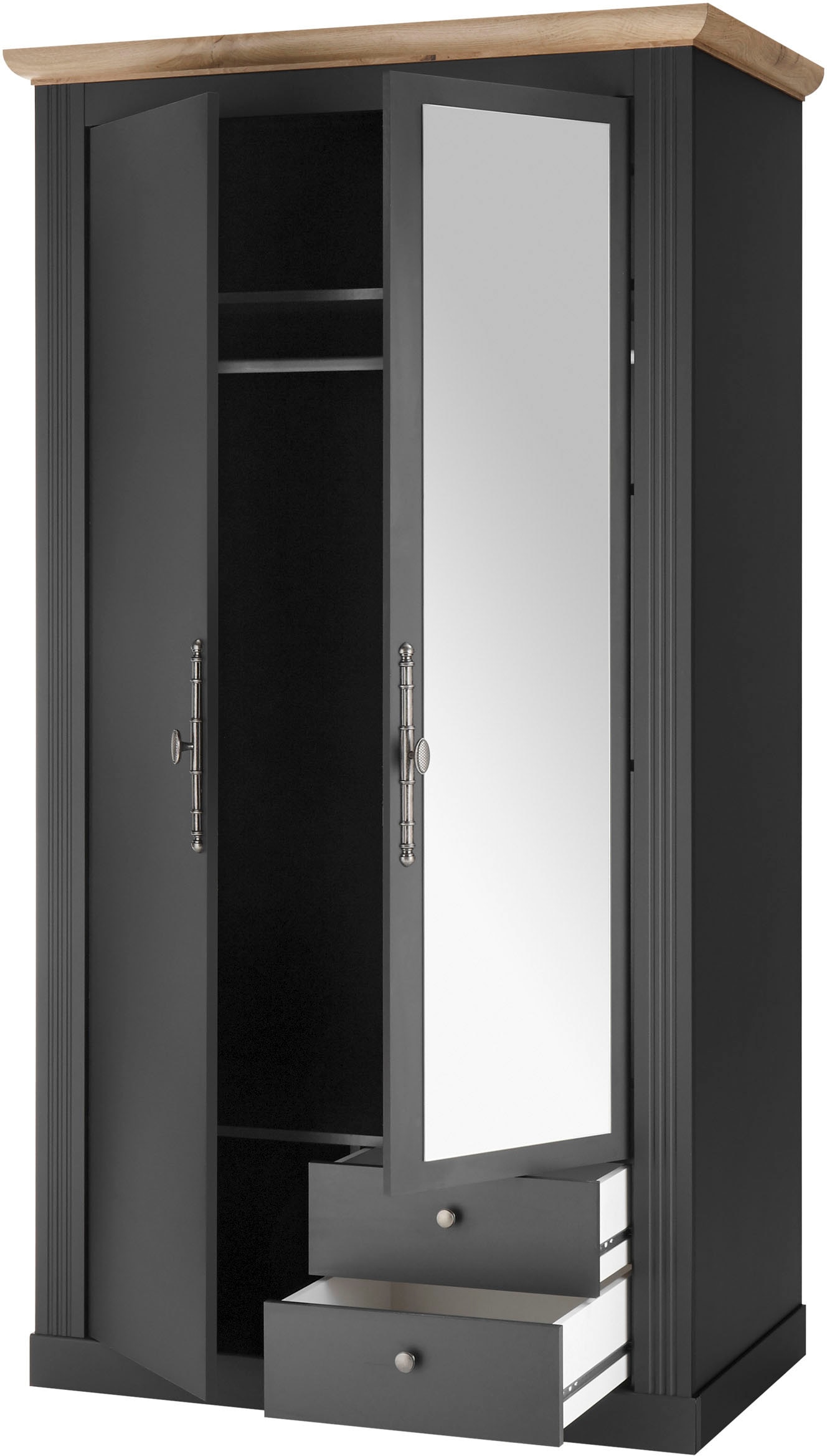 OTTO home Schlafzimmer-Set »Westminster« beinhaltet 1 Bett, Kleiderschrank 2-türig und 1 Nachtkommode