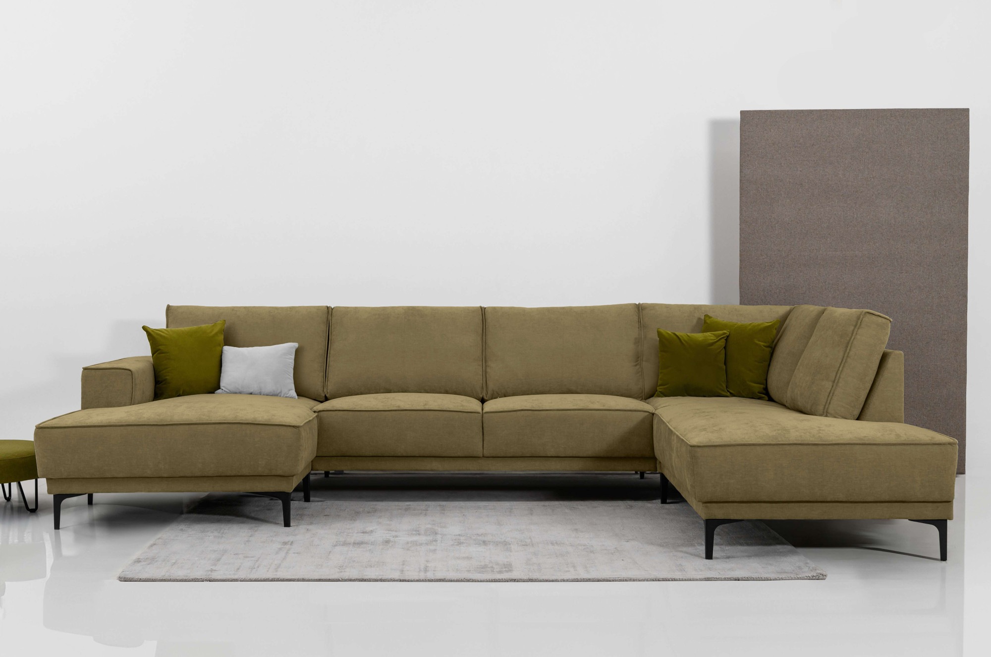 Places of Style Wohnlandschaft »XXL Sofa Oland, Struktur, Flachgewebe, Luxu günstig online kaufen