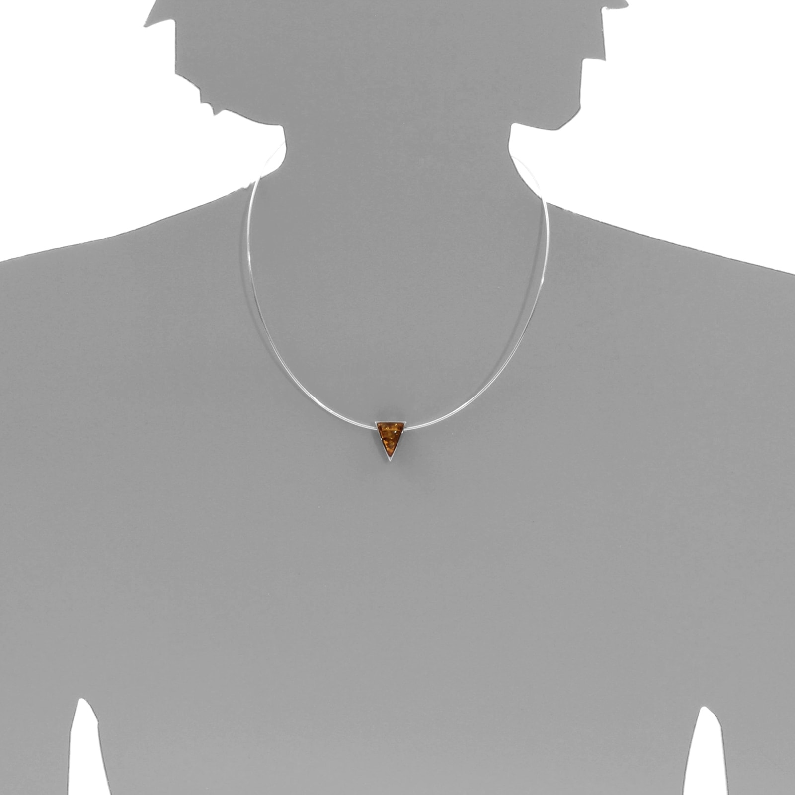 OSTSEE-SCHMUCK Halsreif »Ostsee-Schmuck Halsreif mit Anhänger Gleiter-Classic 17 x 14 mm«, (2 tlg.)