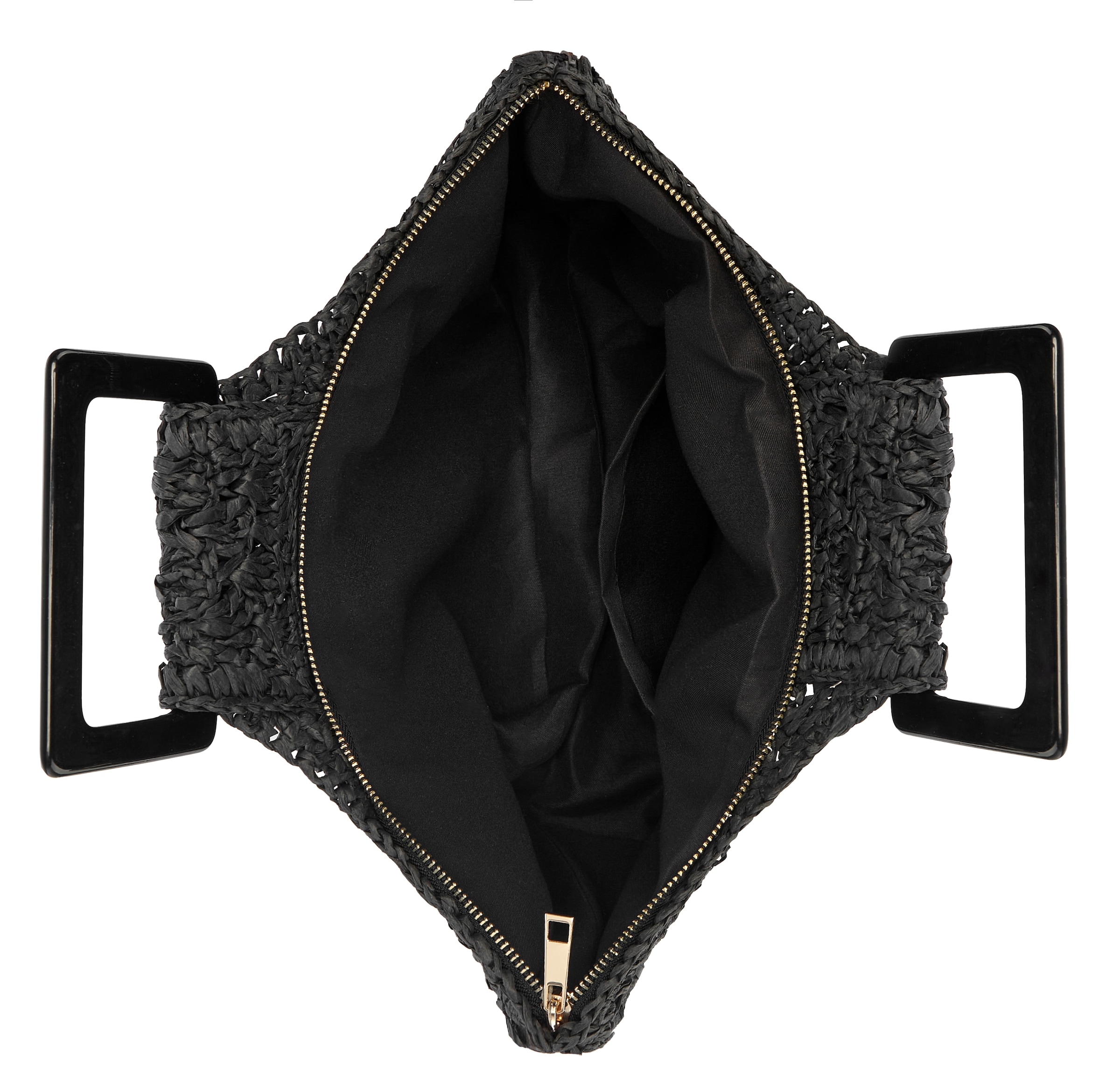 LSCN by LASCANA Handtasche »Clutch, Tragetasche, Sommertasche, Strandtasche« im sommerlichen Bast-Look mit modischem Henkel