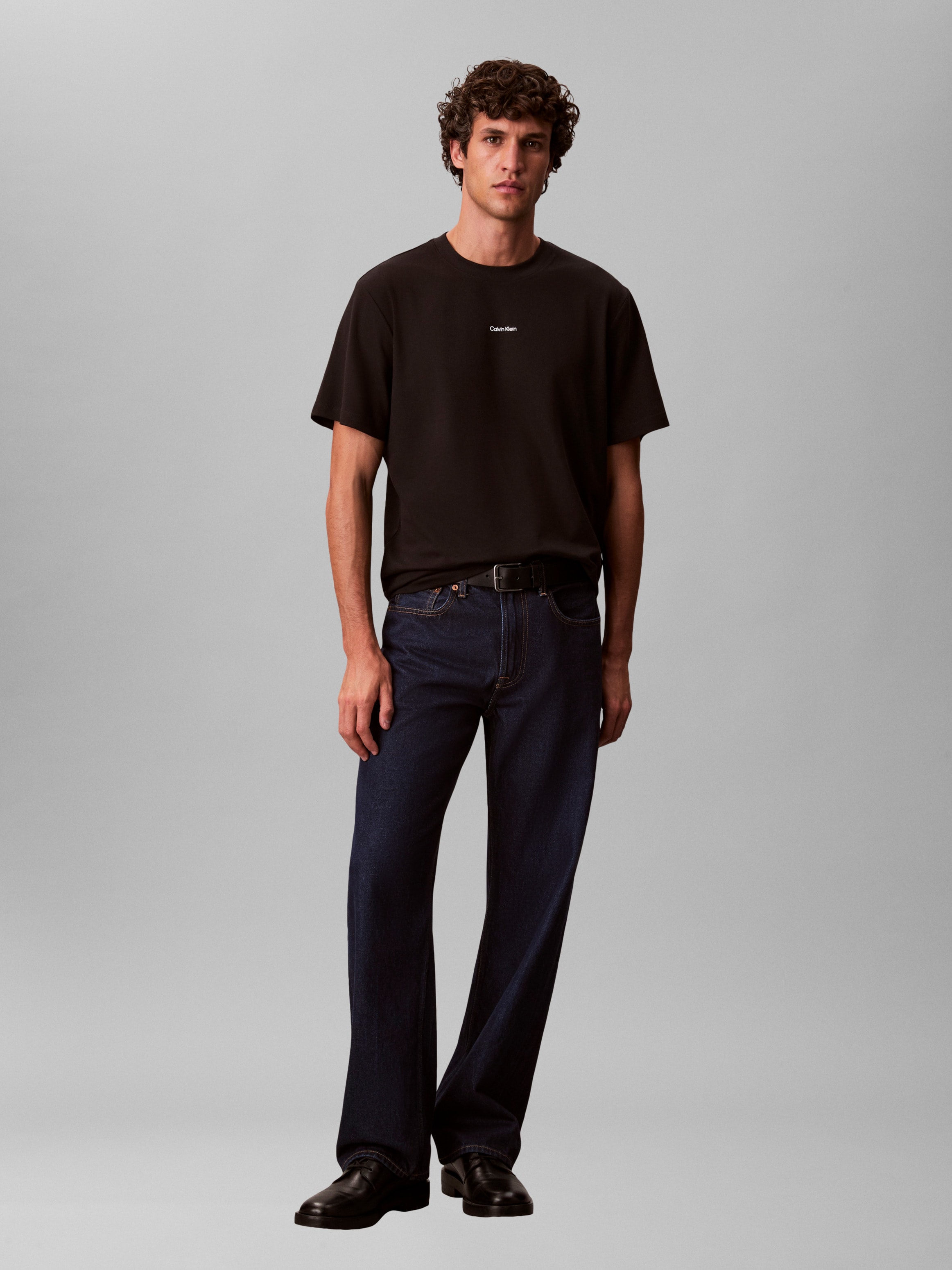 Calvin Klein T-Shirt »SS STRETCH PIQUE NANO EASY TEE« Mit Rundhalsausschnitt