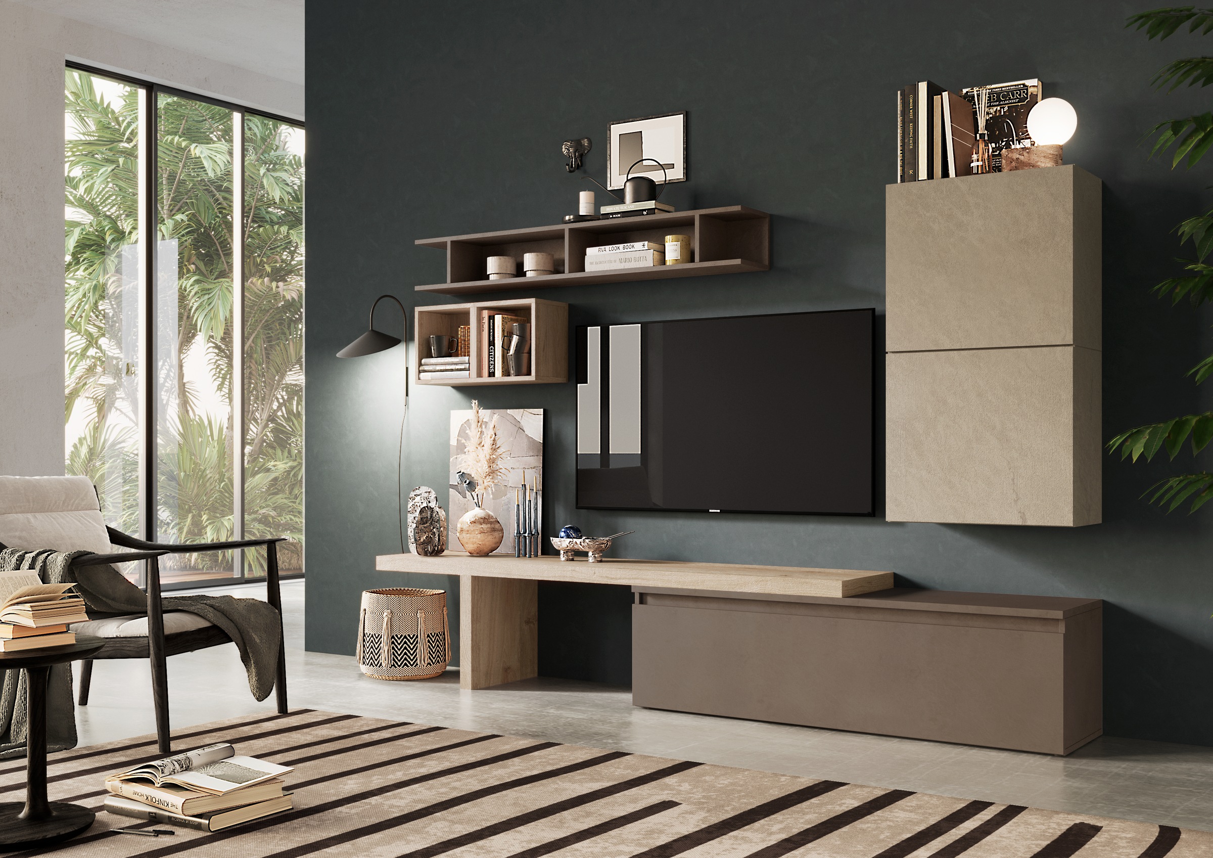 INOSIGN Wohnwand »INFINITY, 6tlg. Breite 276 cm, Höhe variabel, Schrankwand günstig online kaufen