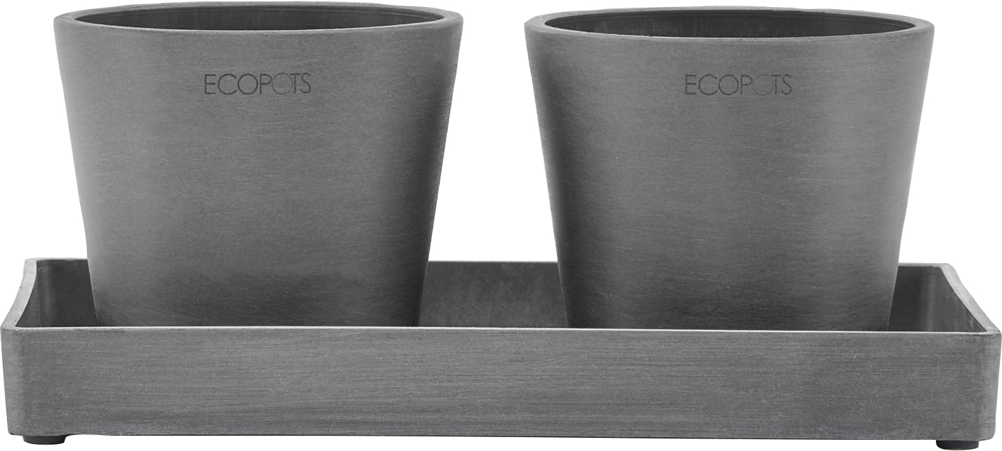 ECOPOTS Blumentopfuntersetzer »SQUARE SAUCER Grey«, BxTxH: 43x43x3,5 cm  kaufen | Pflanzkübel