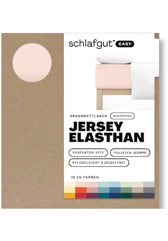 Spannbettlaken »EASY Jersey Elasthan Boxspring«, MADE IN GREEN by OEKO-TEX®