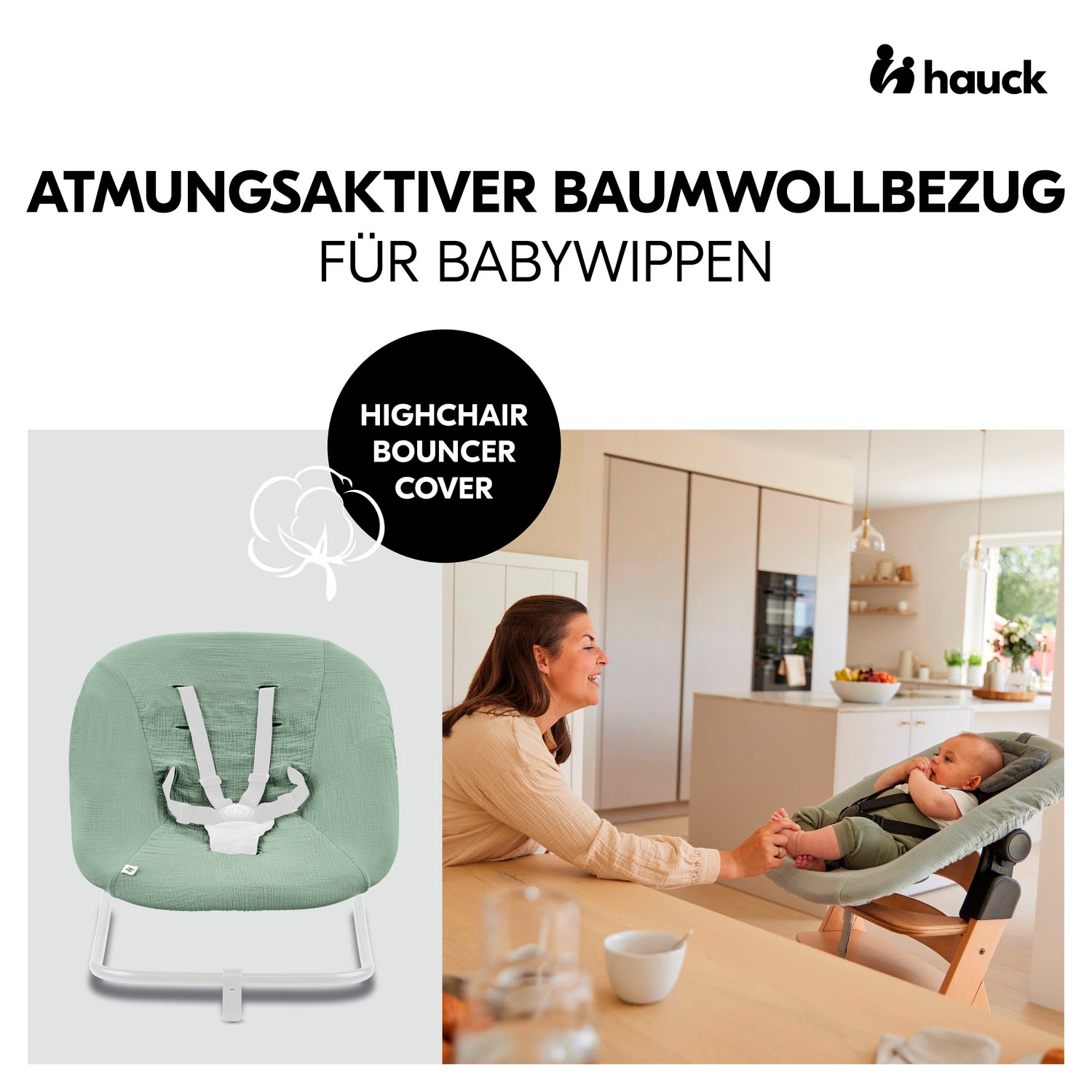 Hauck Babywippe »Highchair Bouncer Cover«, Schonbezug für Babywippe