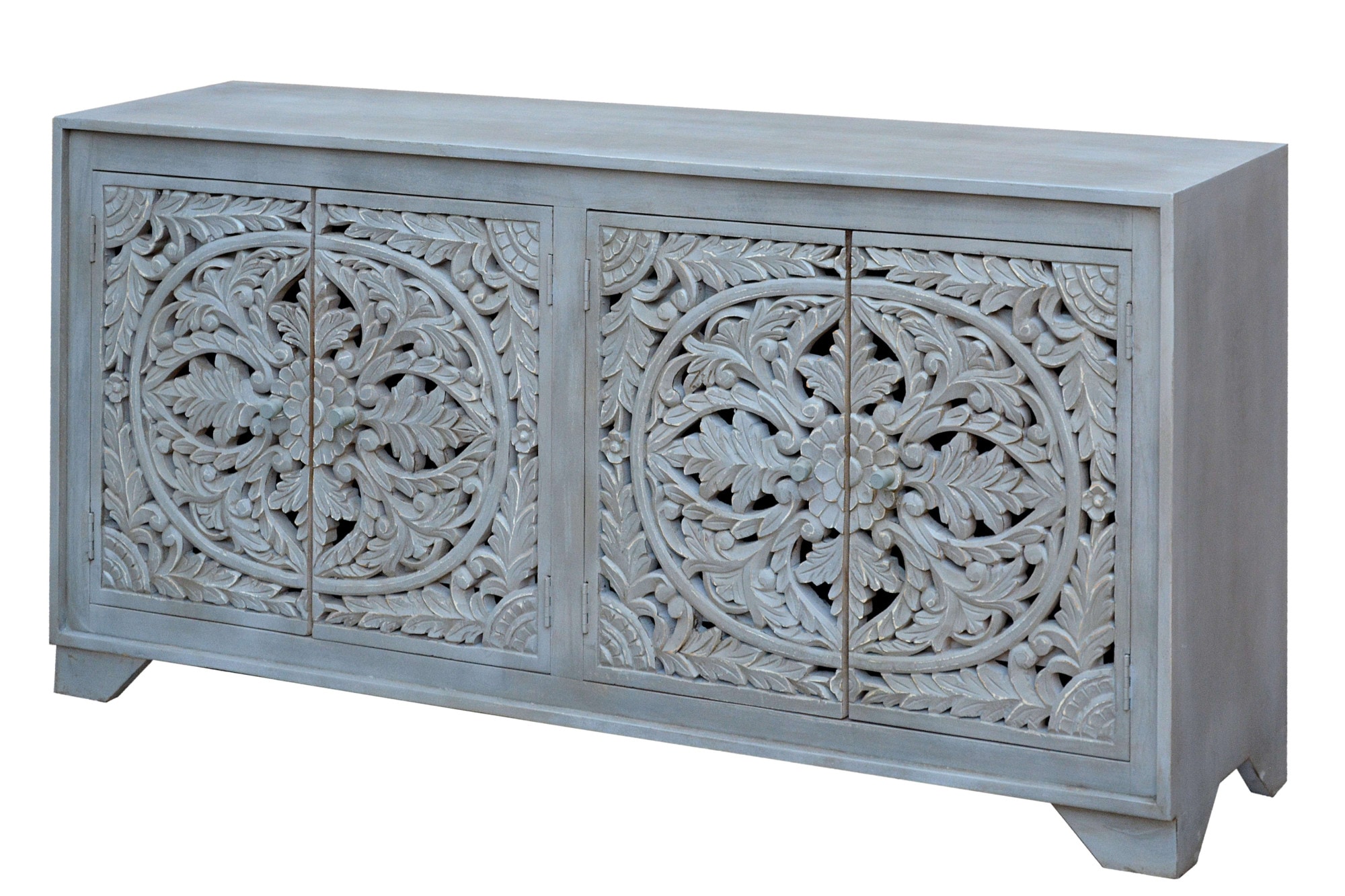 Home affaire Sideboard »Kenmare«, Kommode aus Mangoholz, dekorative Schnitzereien, Breite 170 cm