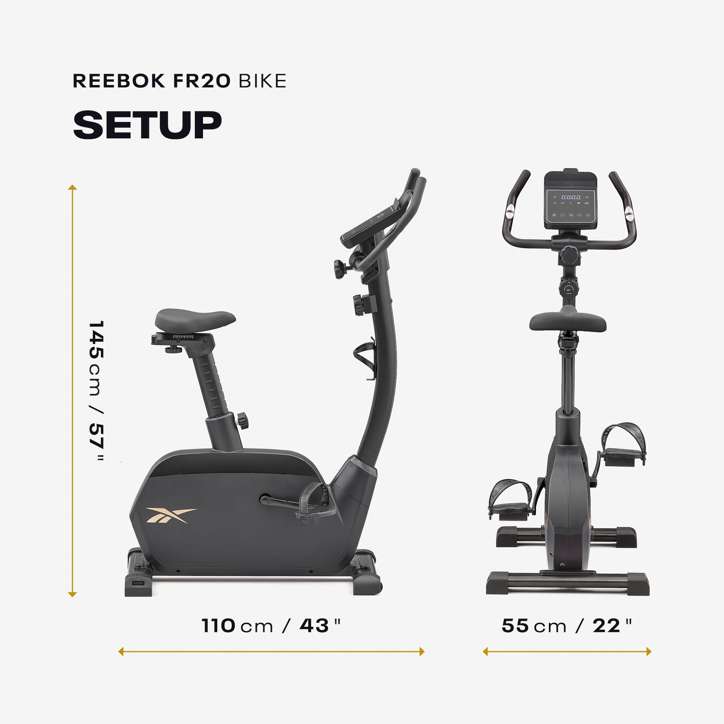 Reebok Heimtrainer »FR20 Heimtrainer« 120 kg max. Benutzergewicht, Fahrrad, 8 Widerstandsstufen