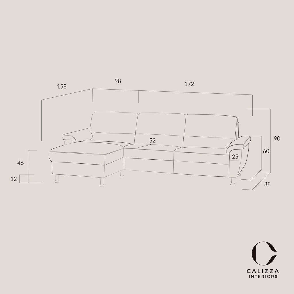 CALIZZA INTERIORS Ecksofa »Onyx«