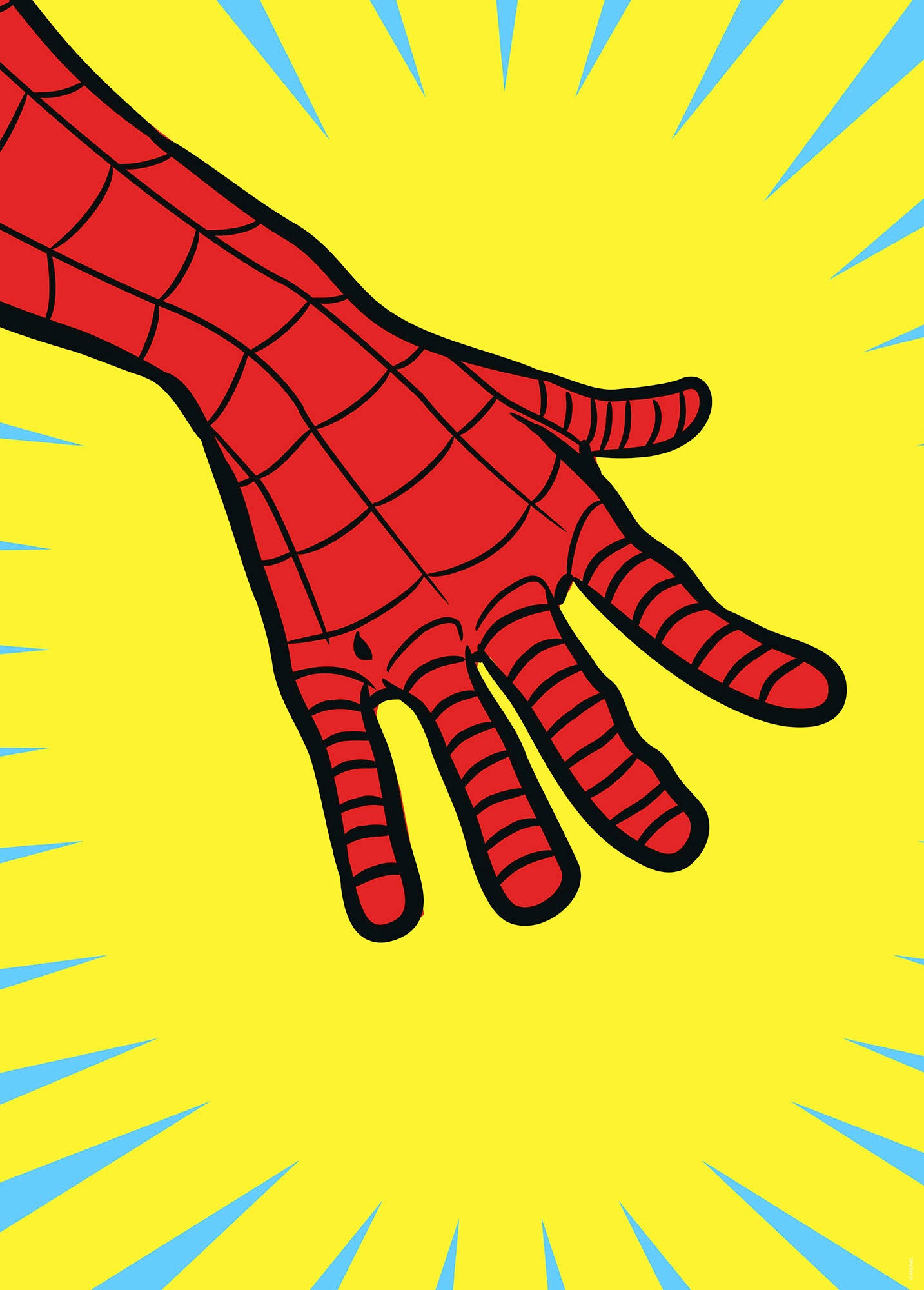 Komar Wandbild »Marvel PowerUp Spider-Man Hand«, (1 St.), Deutsches Premium-Poster Fotopapier mit seidenmatter Oberfläche und hoher Lichtbeständigkeit. Für fotorealistische Drucke mit gestochen scharfen Details und hervorragender Farbbrillanz.