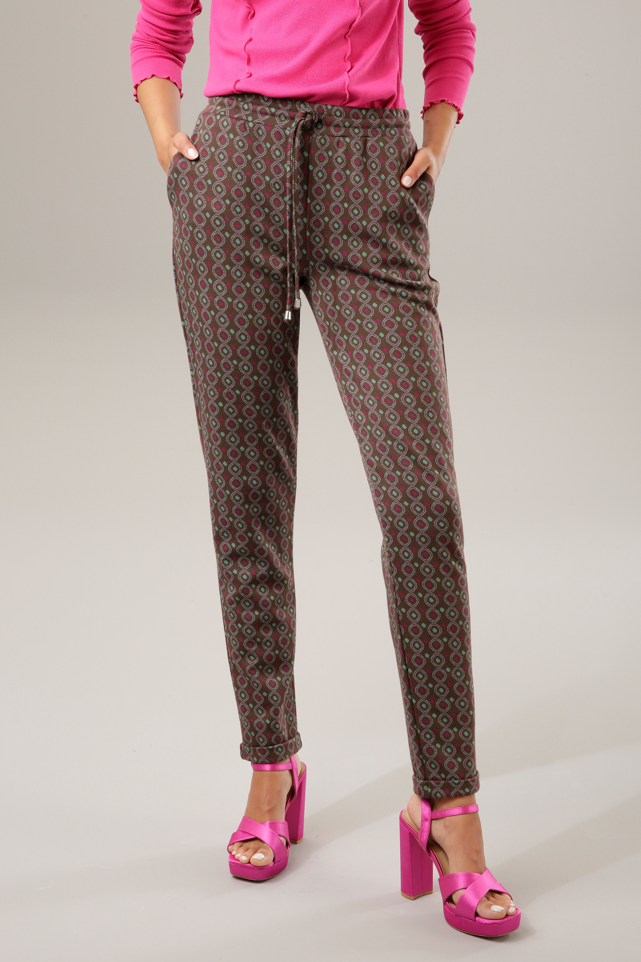 Aniston CASUAL Schlupfhose, online kaufen Muster graphischem farbenfrohem, mit