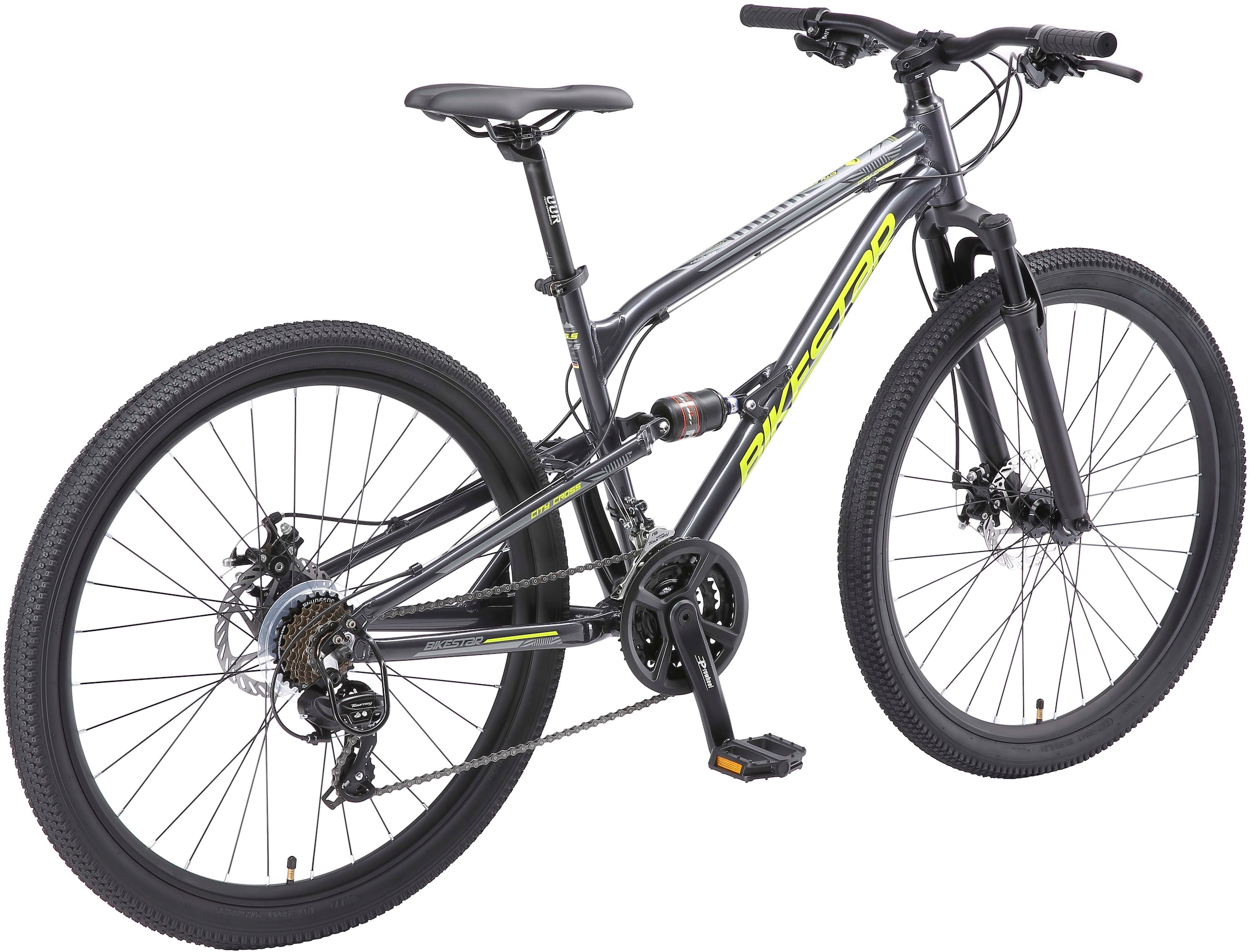 Bikestar Mountainbike 21 Gang Shimano RD-TY300 Schaltwerk Kettenschaltung für Damen und Herren, Kettenschaltung