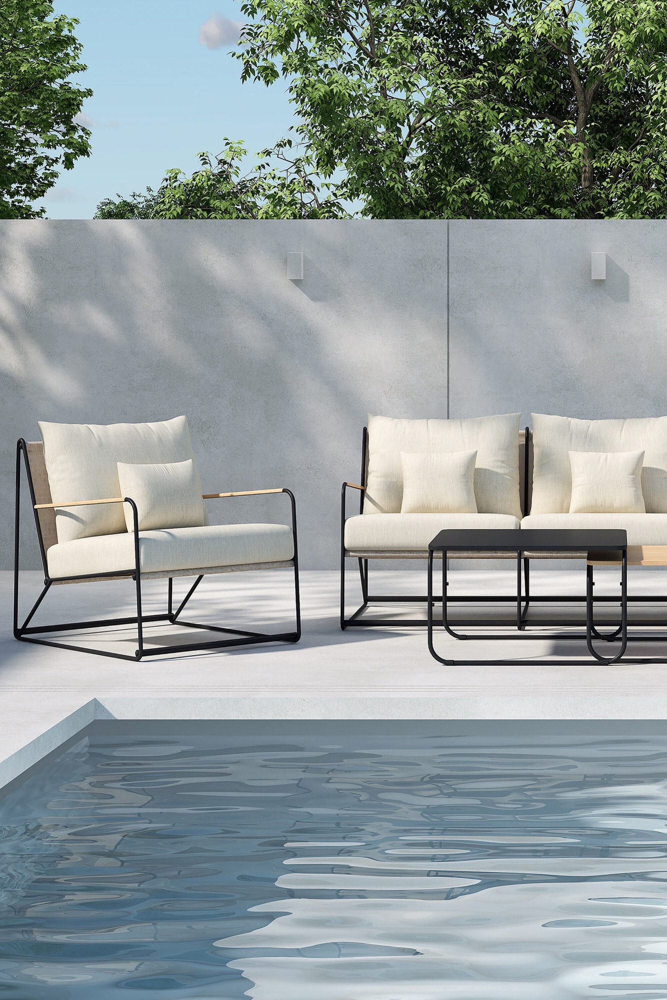 Venture Home Gartenlounge-Set »Palazzo, großzügiges Outdoor-Set für hohen Sitzkomfort« 5 tlg. Loungemöbel mit Stoffbezug, angenehm, weich