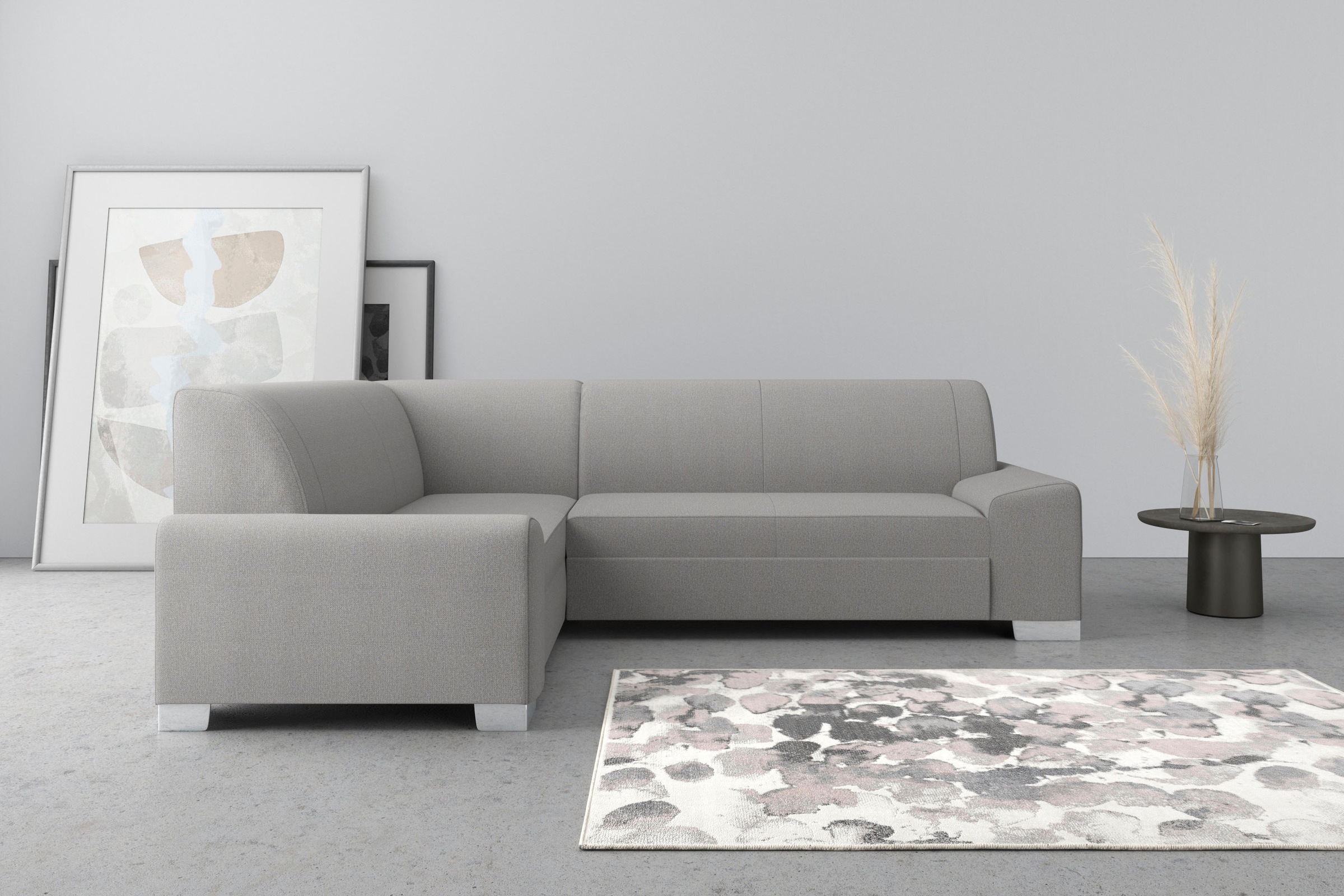 DOMO collection Ecksofa »Anzio in kubischer Formensprache, flache Armlehnen günstig online kaufen
