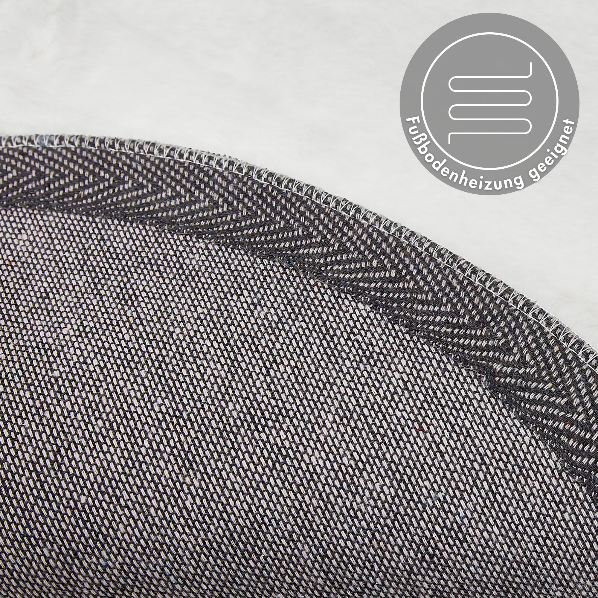 LUXOR living Fellteppich »Novara«, rund, 35 mm Höhe, Kunstfell, Kaninchenfell-Haptik, besonders weicher Hochflor