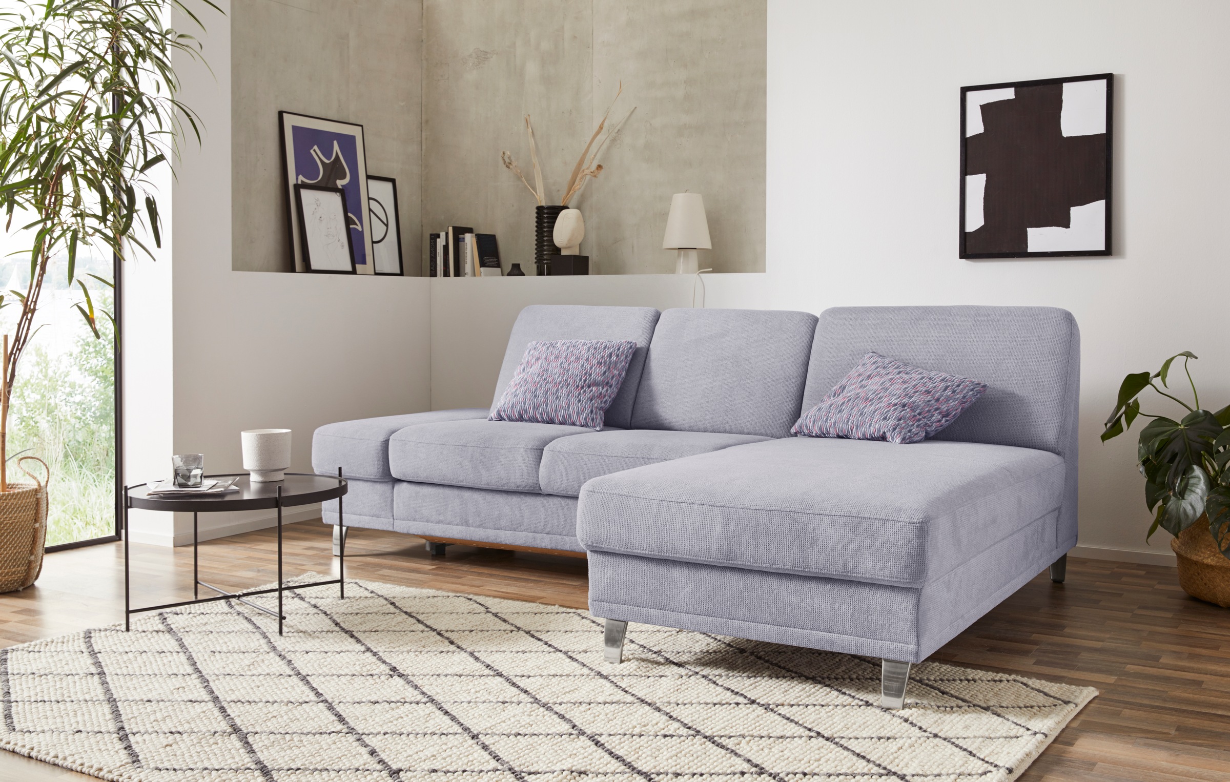 sit&more Ecksofa »Clio L-Form«, wahlweise mit Bettfunktion oder Vorziehsitz und Bettkasten, Federkern