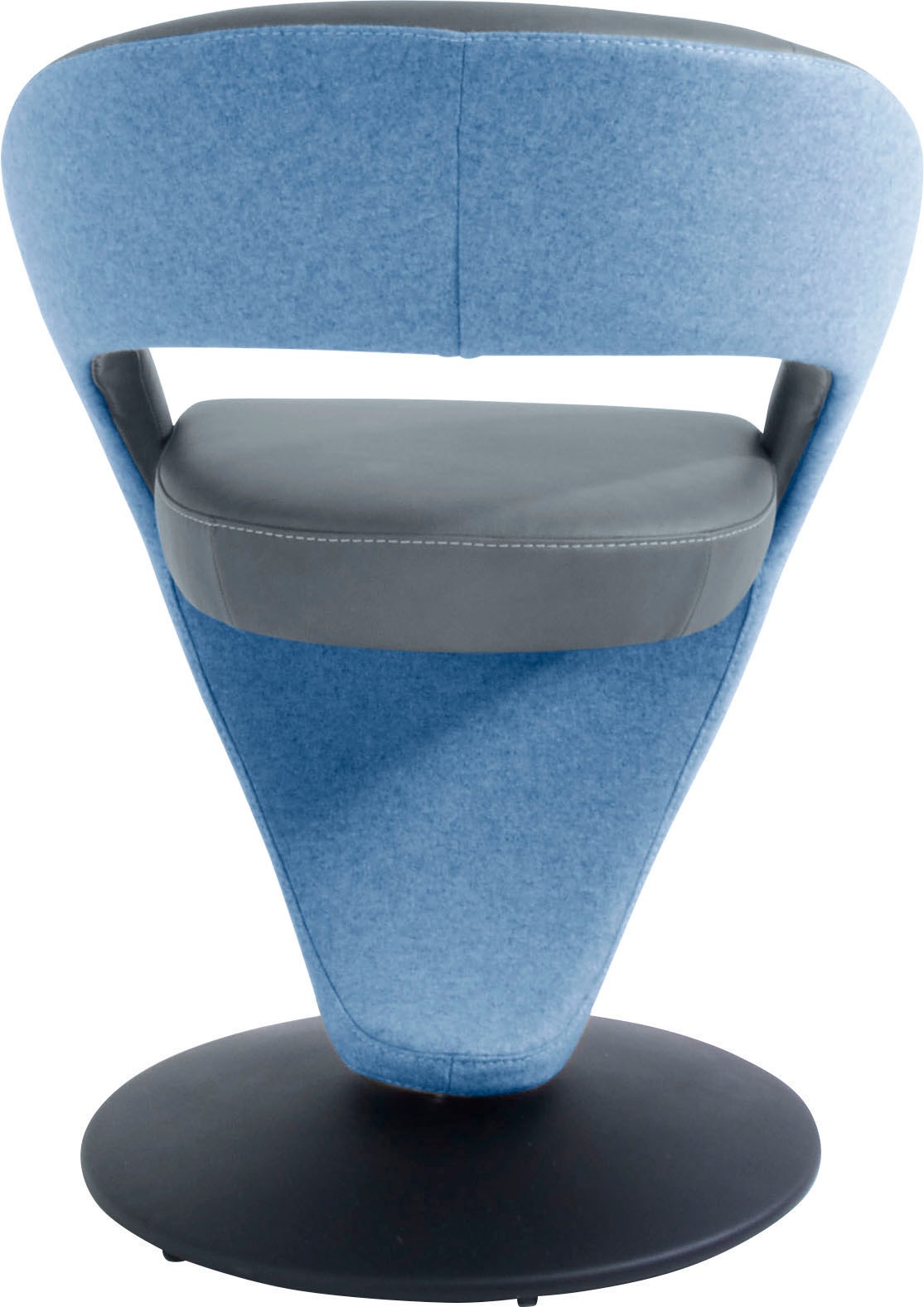 K+W Komfort & Wohnen Drehstuhl »Wave«, Leder CLOUD-Lodenstoff, Design-Drehs günstig online kaufen