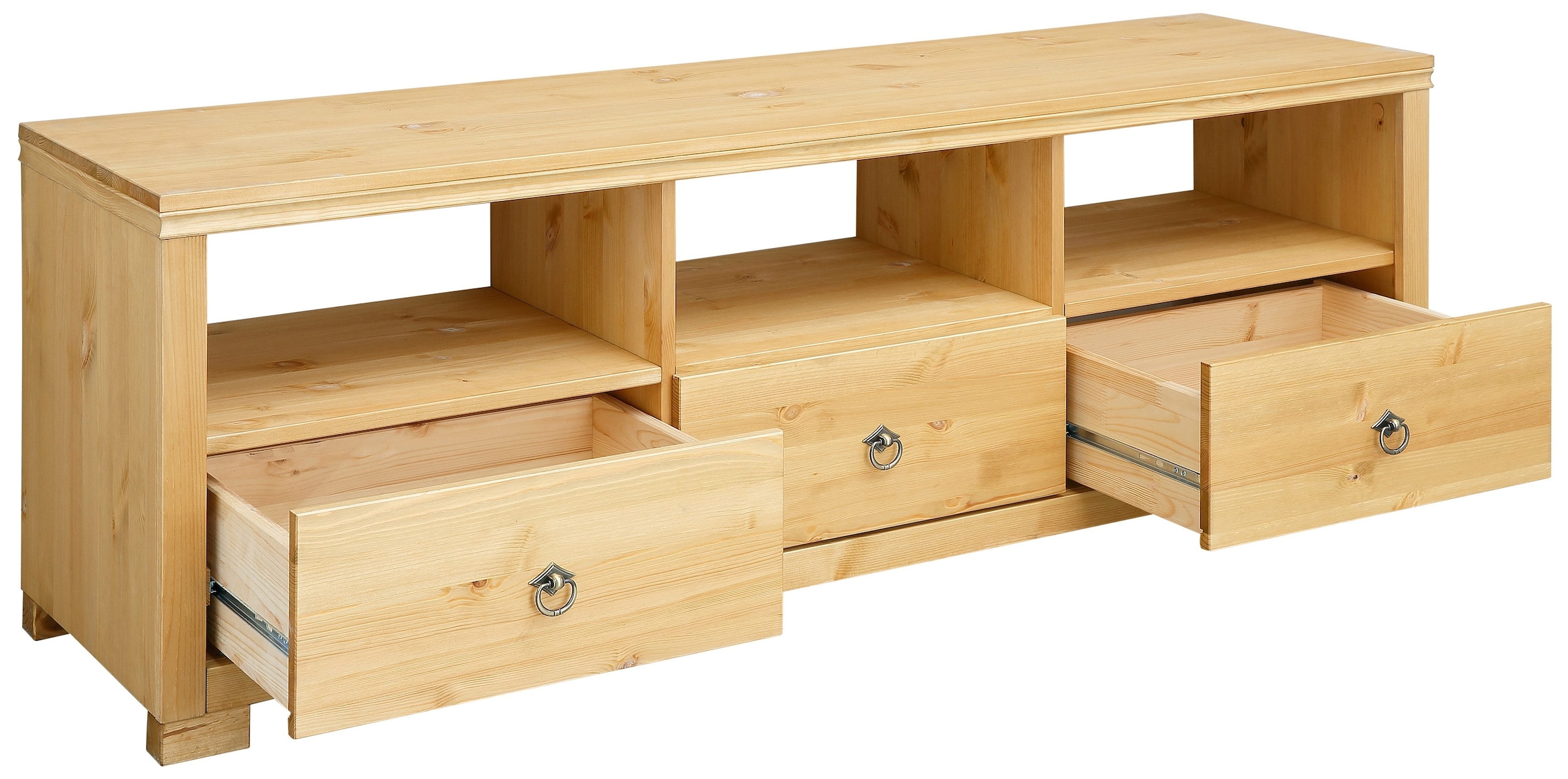 Home affaire TV-Board »Gotland«, Breite 147 cm, mit Schubladen und offenen Fächern, Massivholz, FSC®