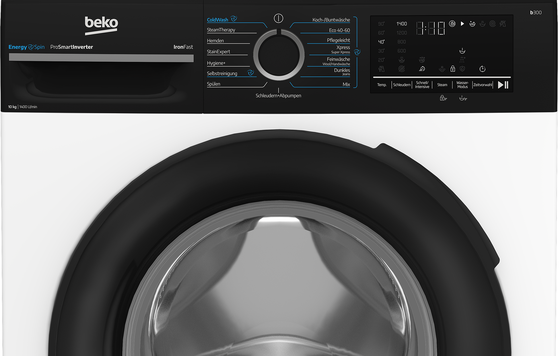 BEKO Waschmaschine »BM3WFU41041W« 10 kg 1400 U/min EnergySpin – optimierte Waschbewegungen für gründliche Reinigung.