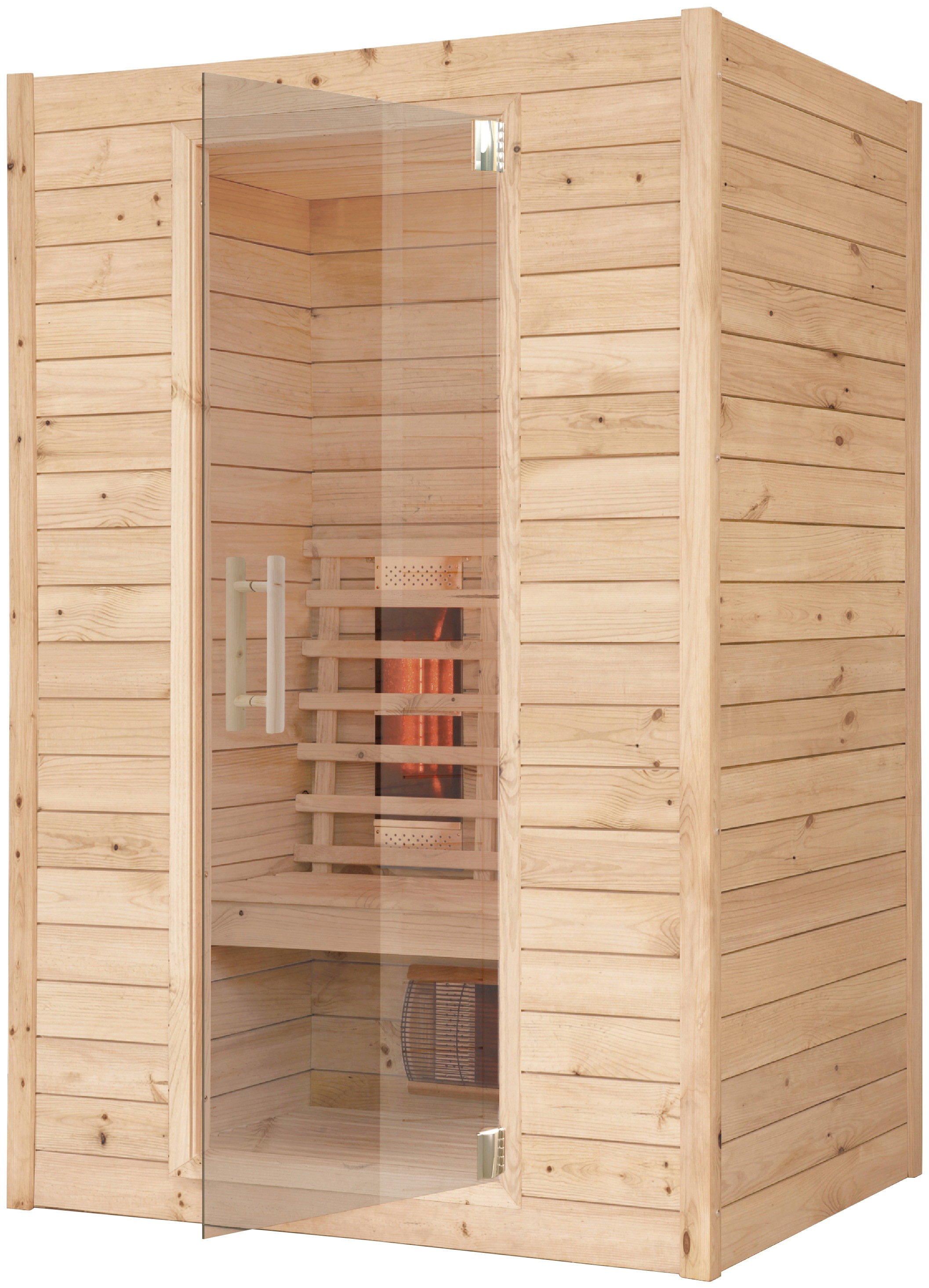 RORO Sauna & Spa Infrarotkabine »ABN D431«, Fronteinstieg, inkl Fußboden und Steuergerät