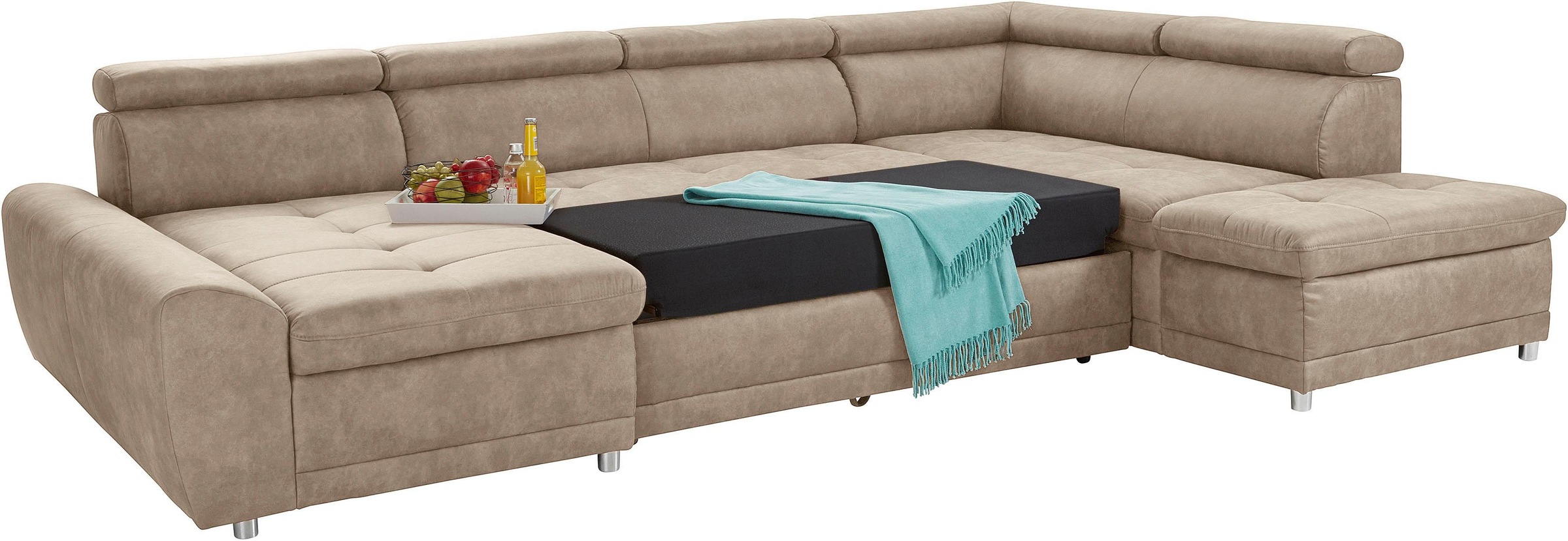 sit&more Wohnlandschaft »Riva U-Form«, wahlweise mit Bettfunktion